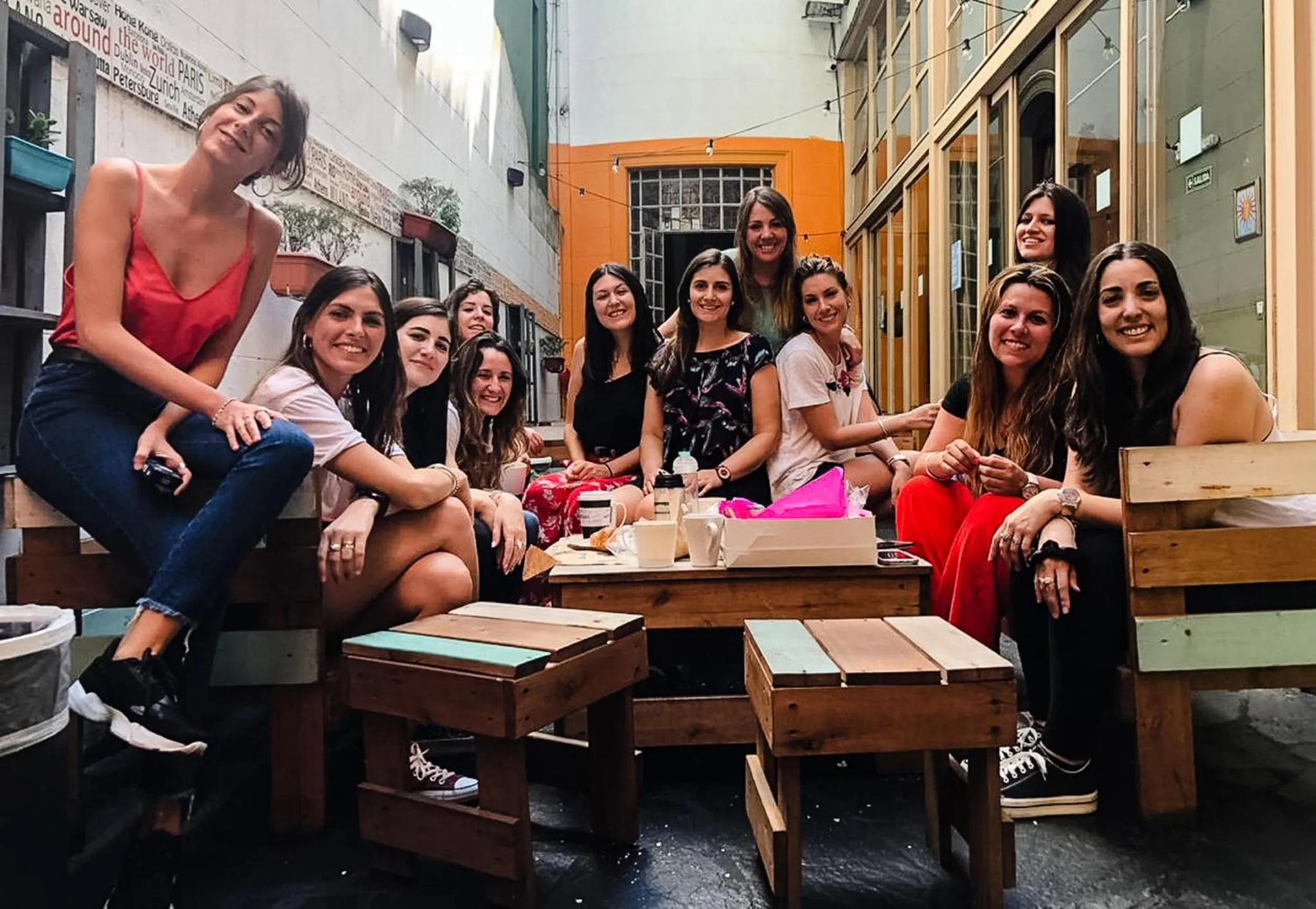 group of guests in Play Hostel Arcos