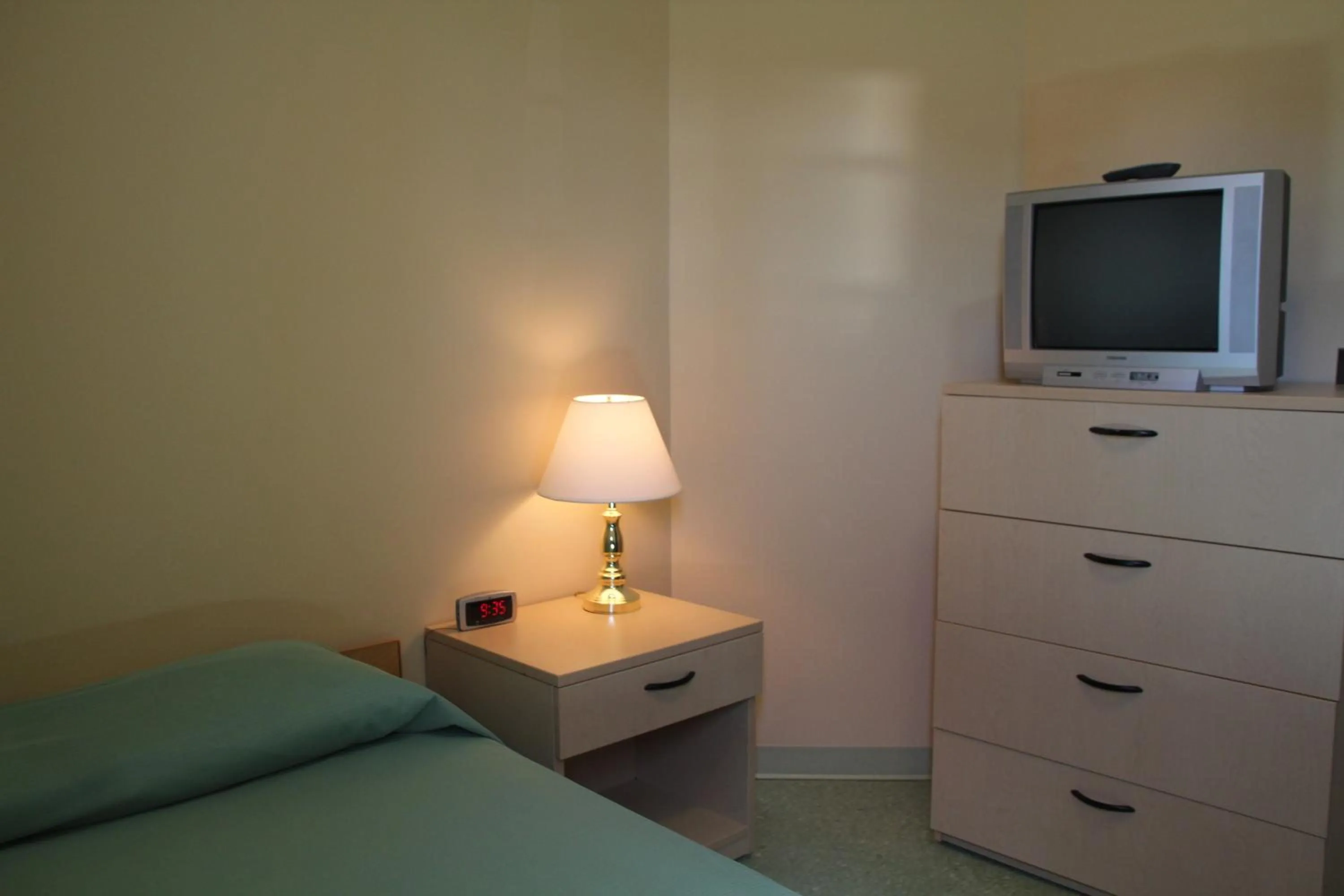 Bed in Glendenning Hall at Holland College