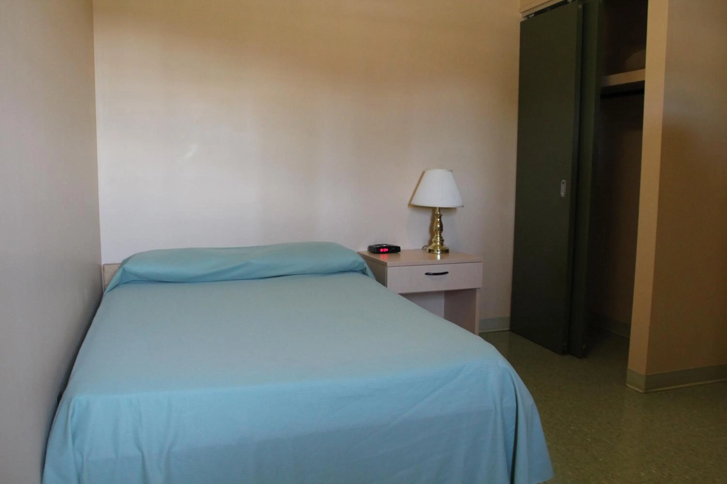 Bed in Glendenning Hall at Holland College