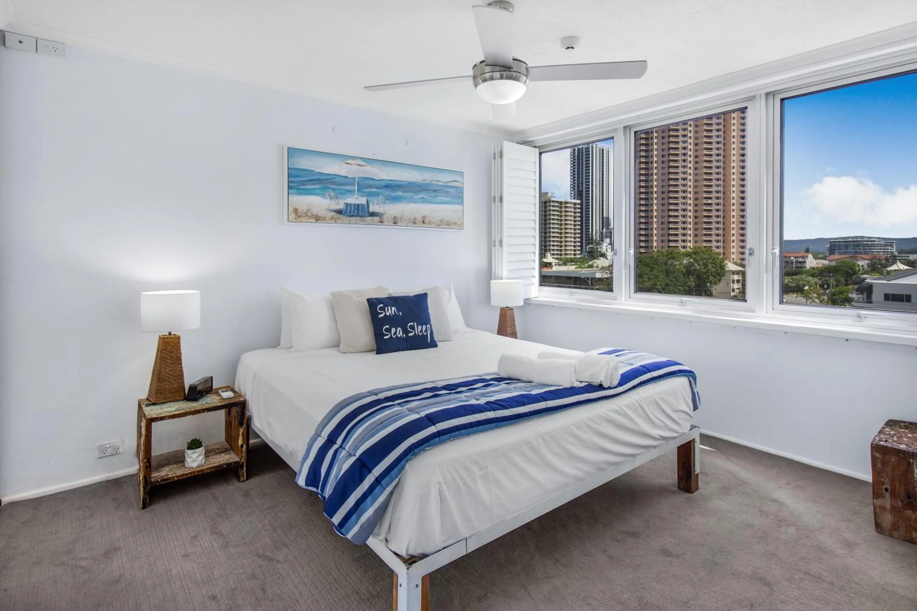 Bedroom, Bed in Boulevard Towers on Broadbeach