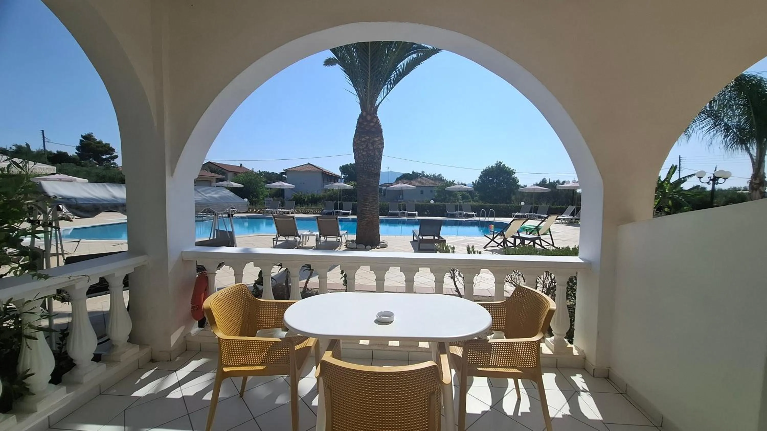 Patio in Sunflower Apartments & Studios