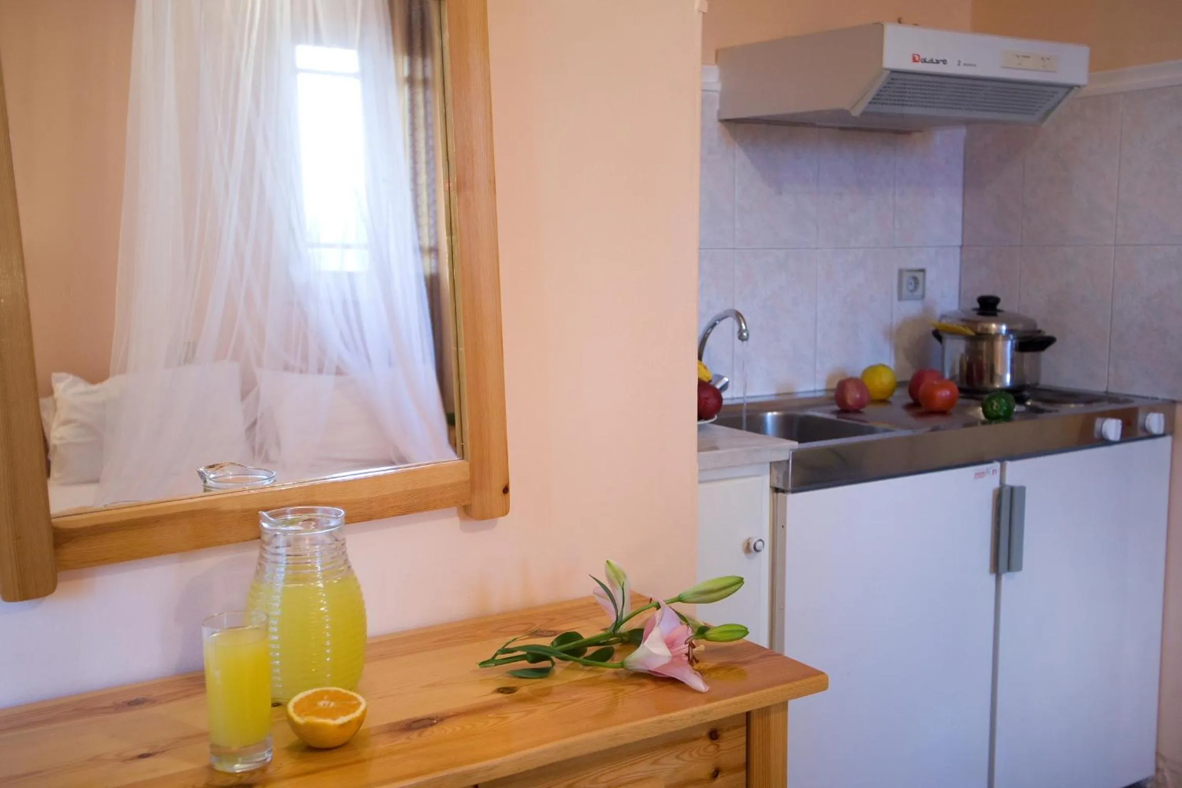 Kitchen or kitchenette in Pansion Filoxenia Apartments & Studios