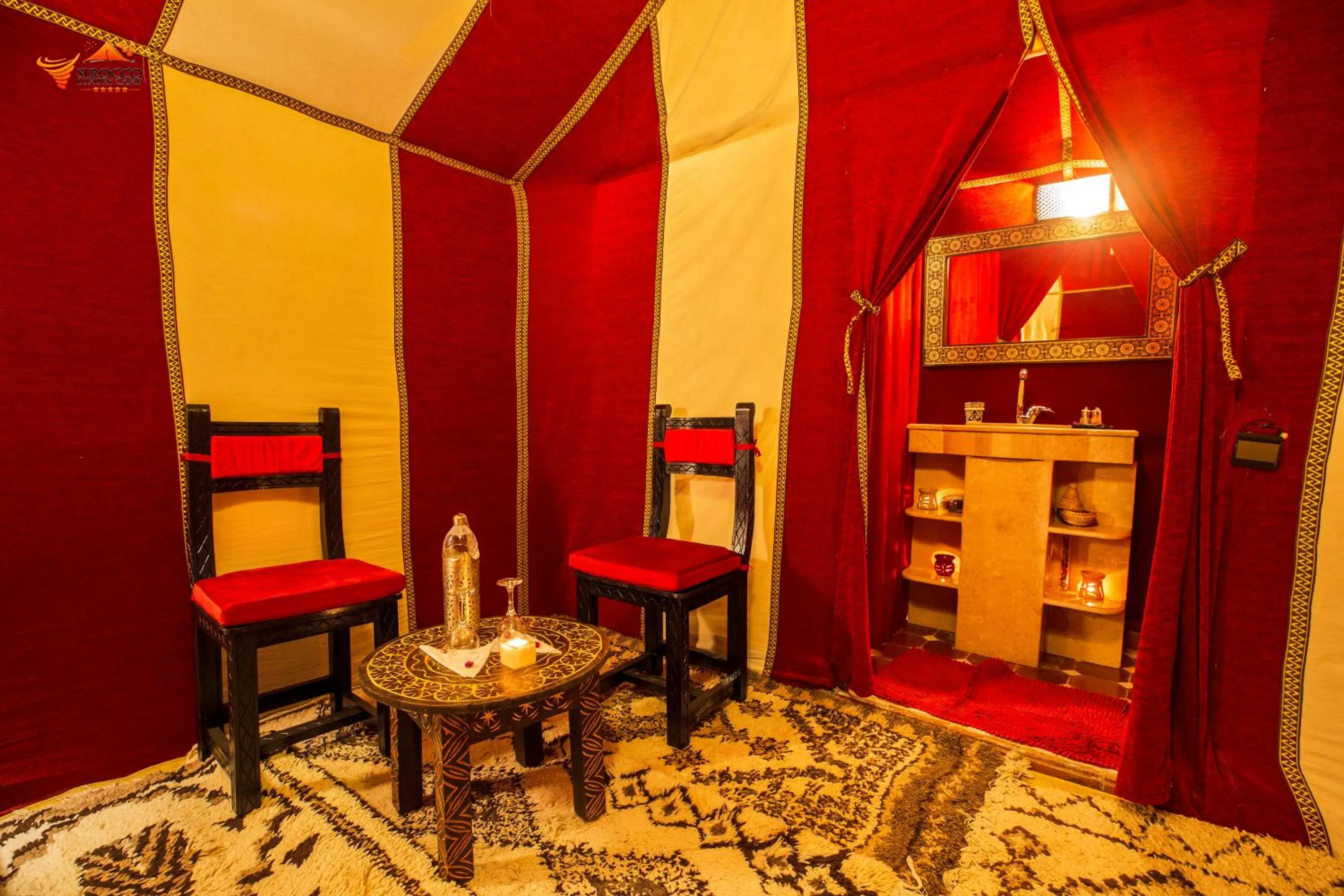 Living room in Sirocco Luxury Camp