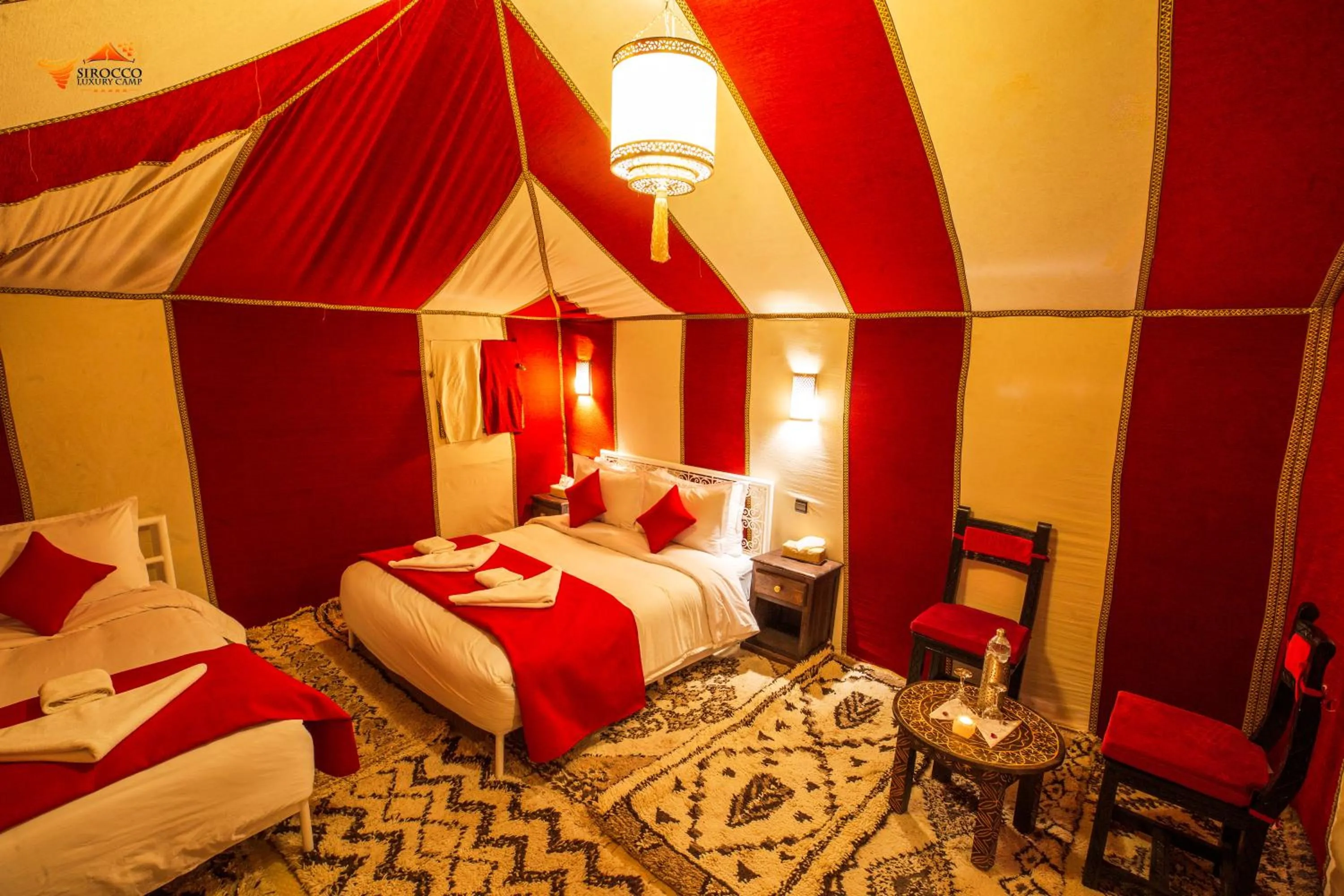 Bed in Sirocco Luxury Camp