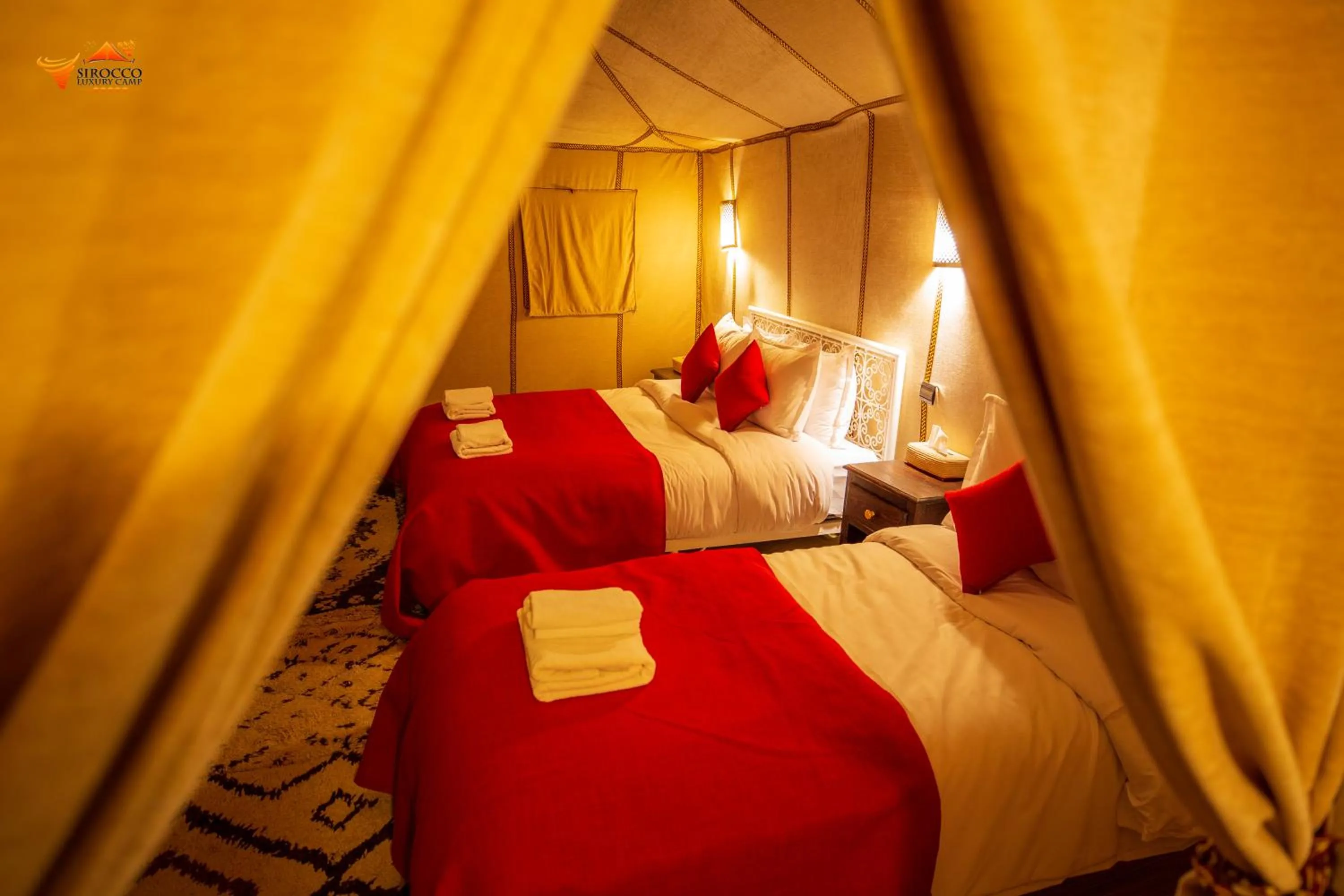 Bed in Sirocco Luxury Camp
