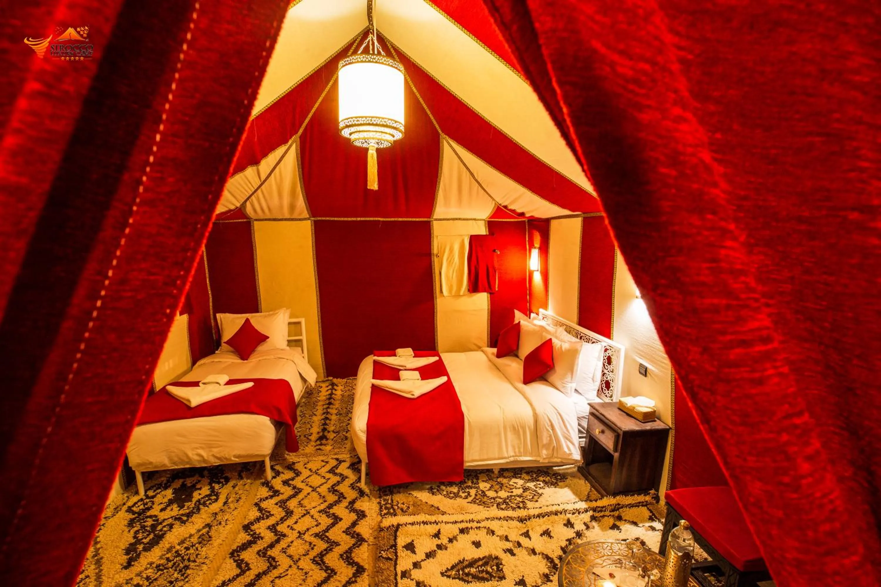 Bed in Sirocco Luxury Camp