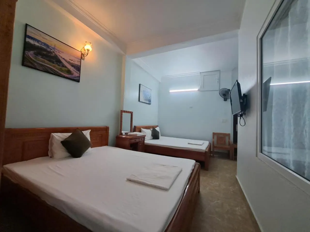Bed in Hoang Yen Guesthouse