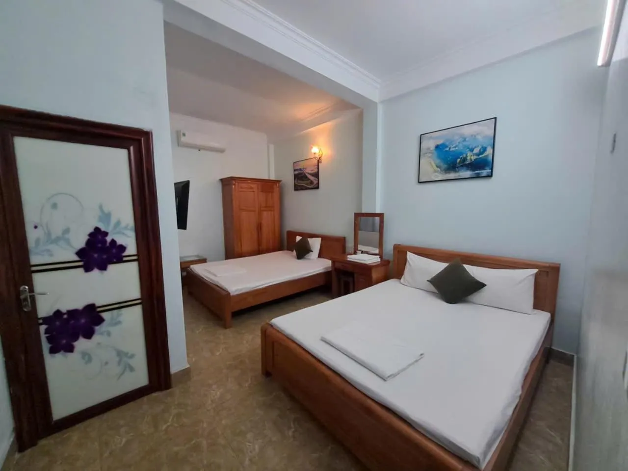 Bed in Hoang Yen Guesthouse