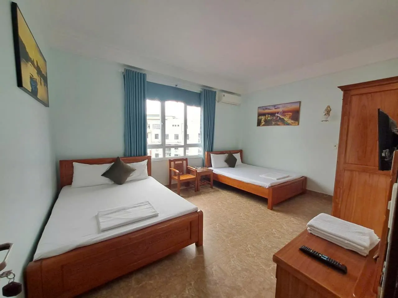 Bed in Hoang Yen Guesthouse