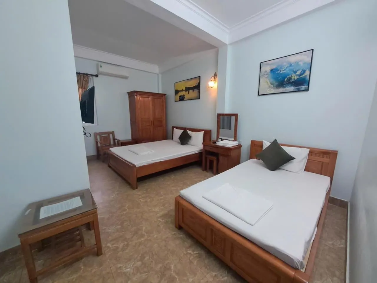 Bed in Hoang Yen Guesthouse