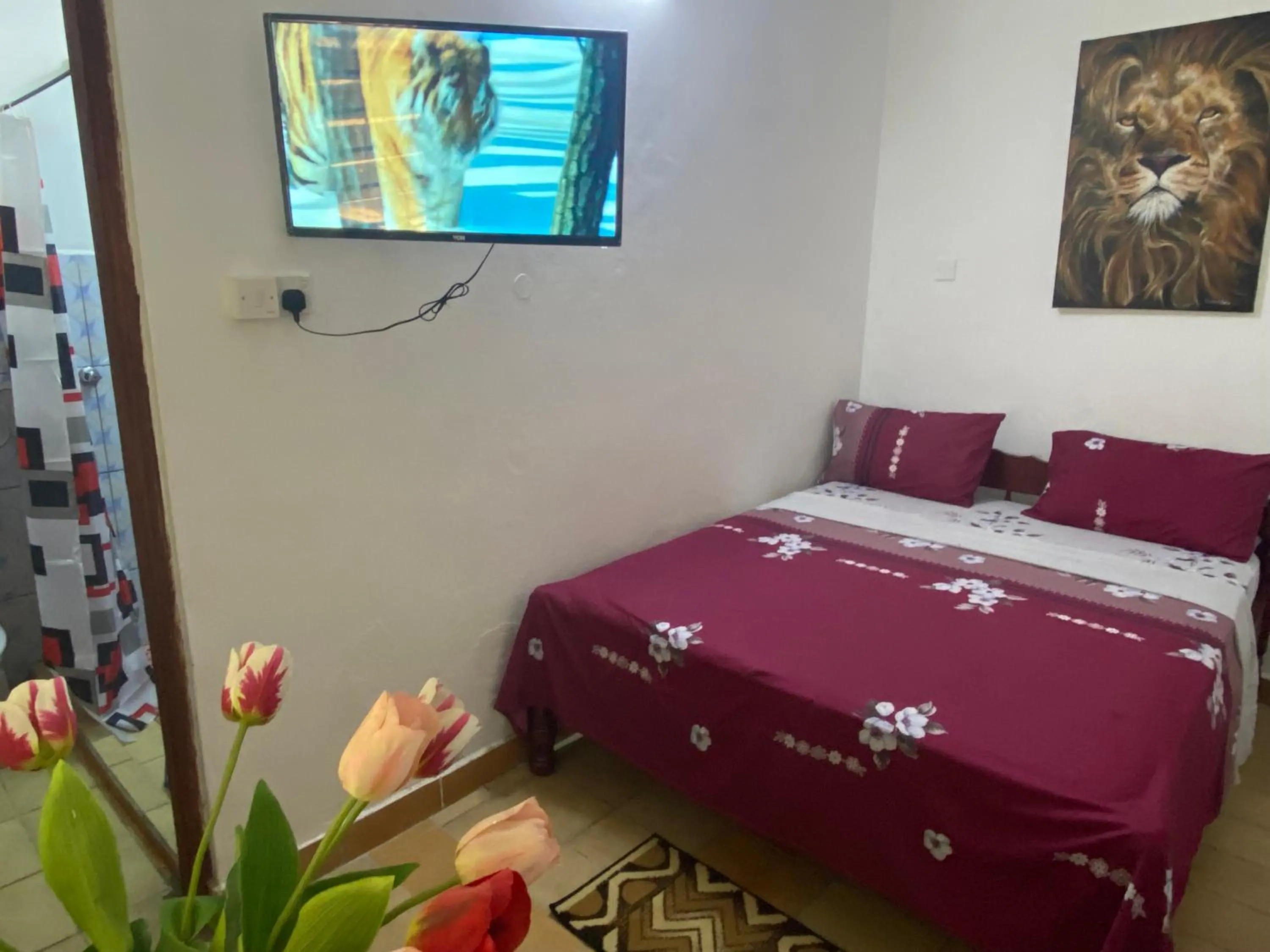 Bed in Tradewinds Lodge