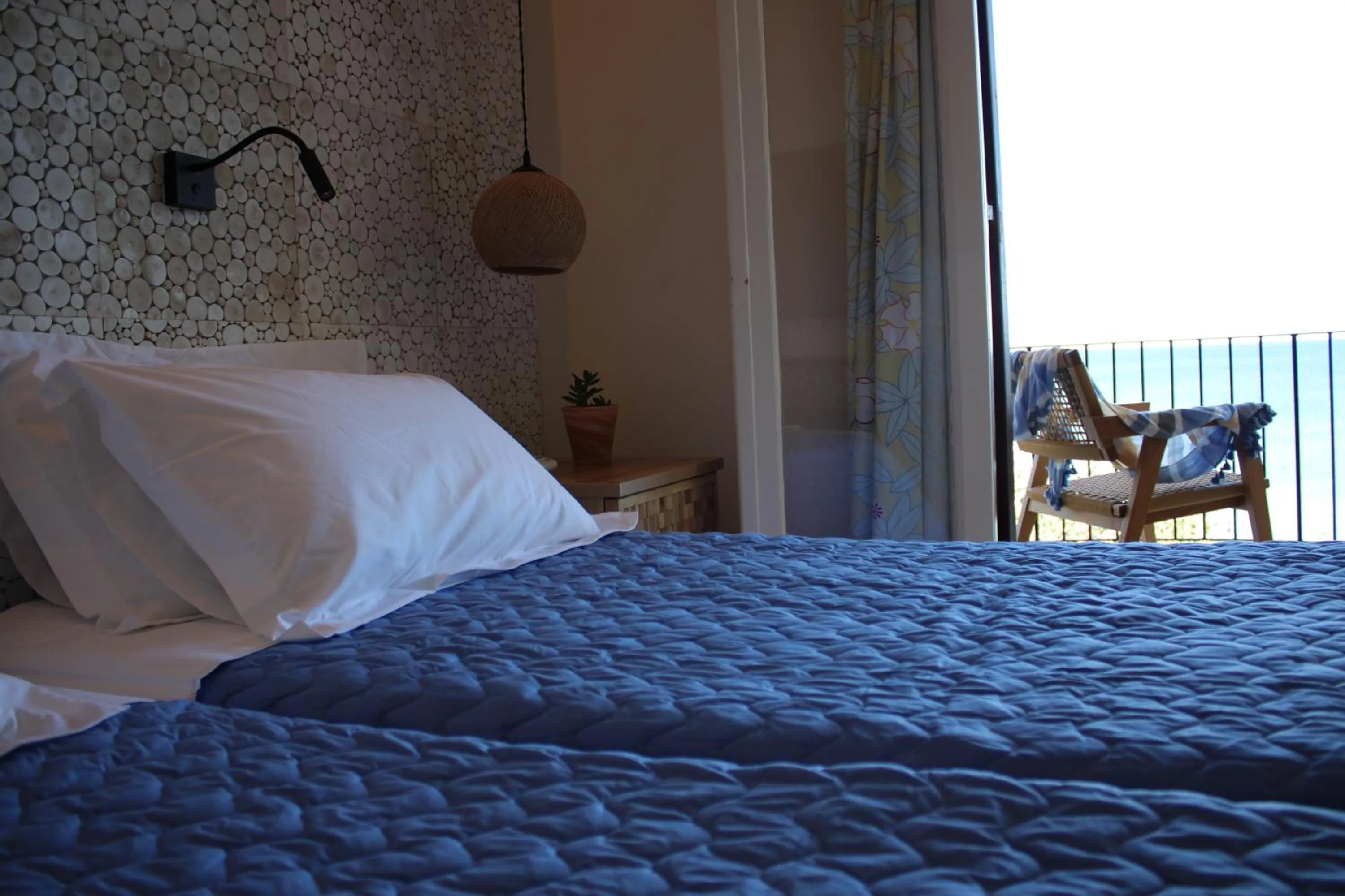 Bed in Dassia Beach Hotel