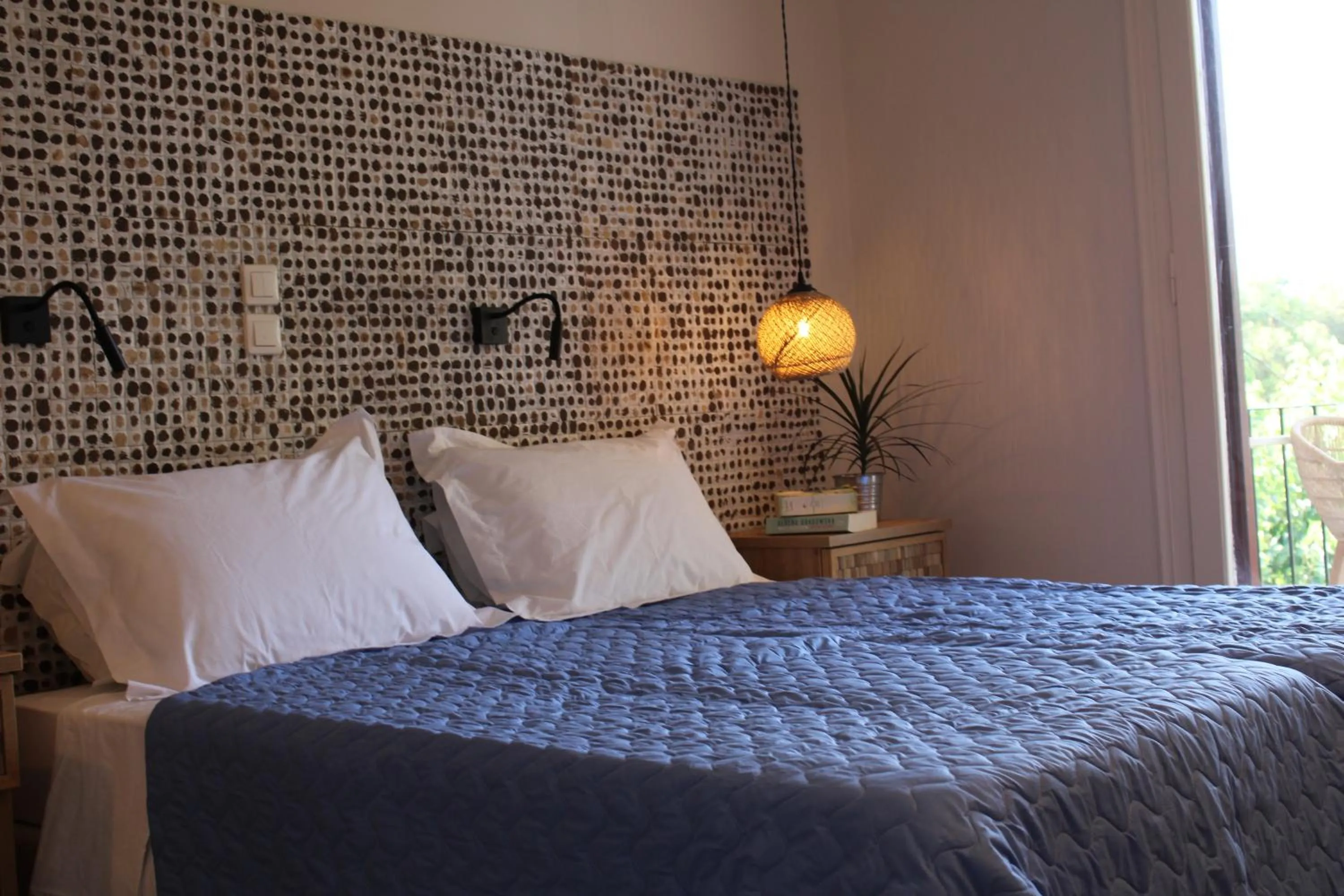 Bed in Dassia Beach Hotel