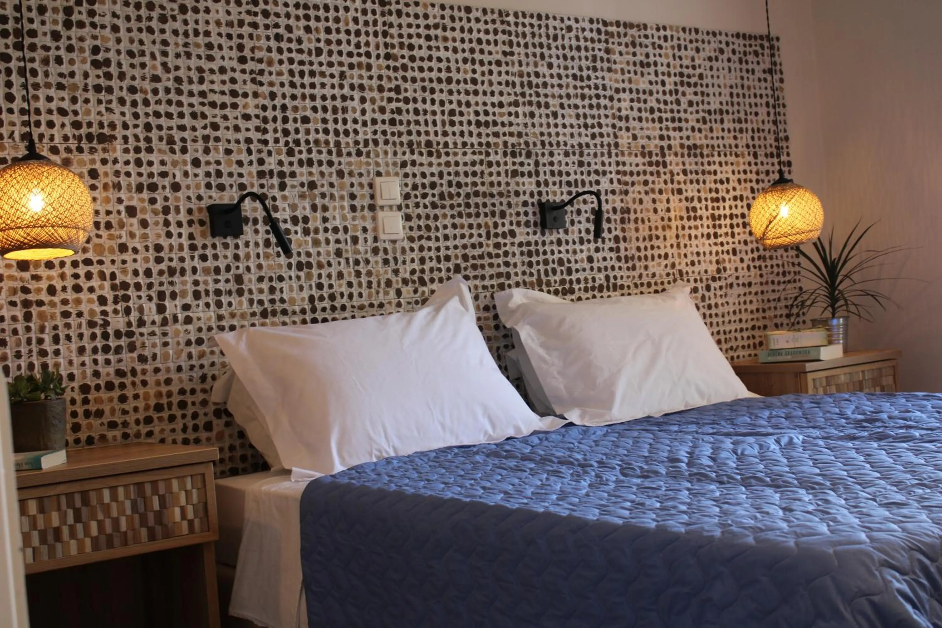 Bed in Dassia Beach Hotel