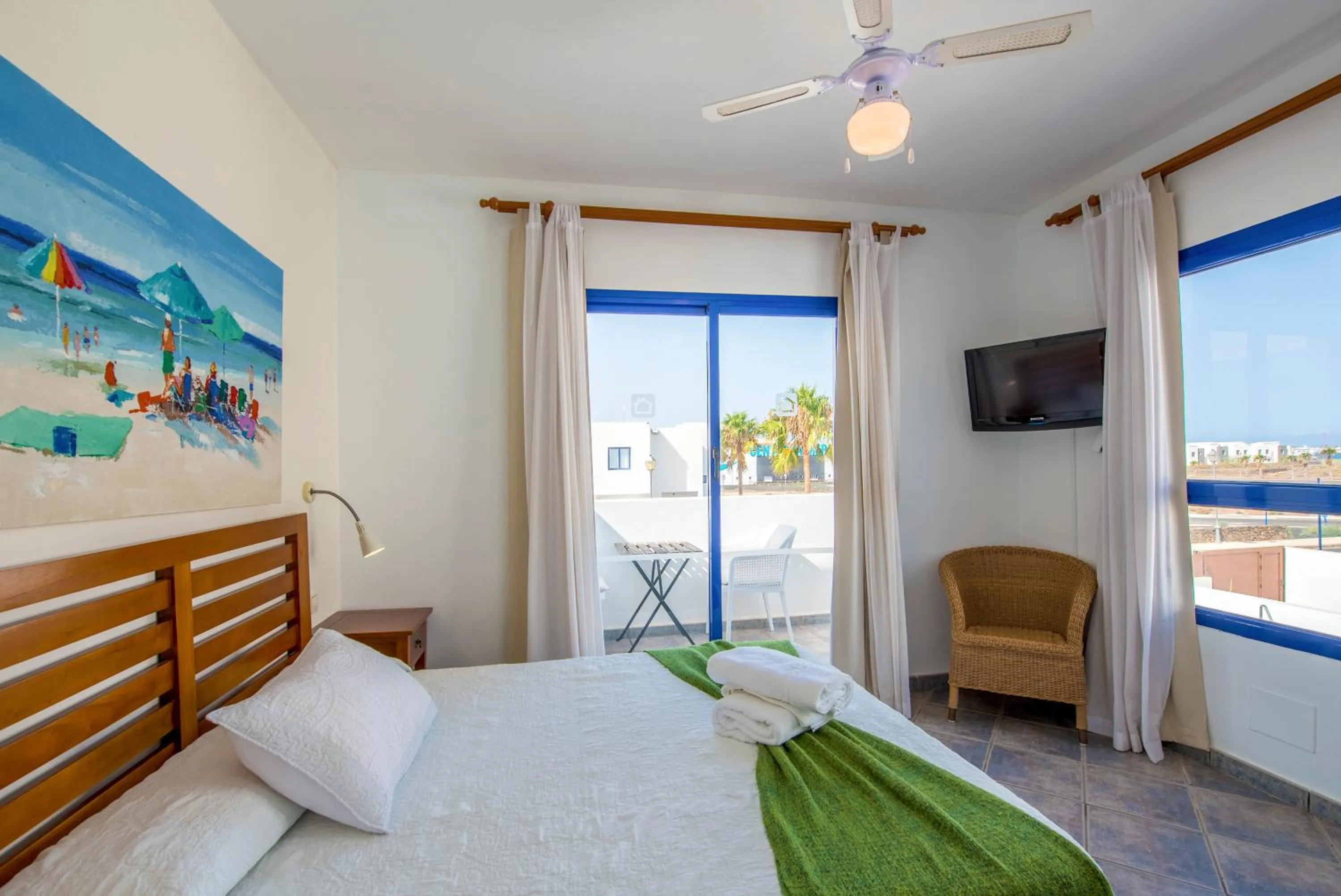 Bedroom, Bed in Villas Puerto Rubicon