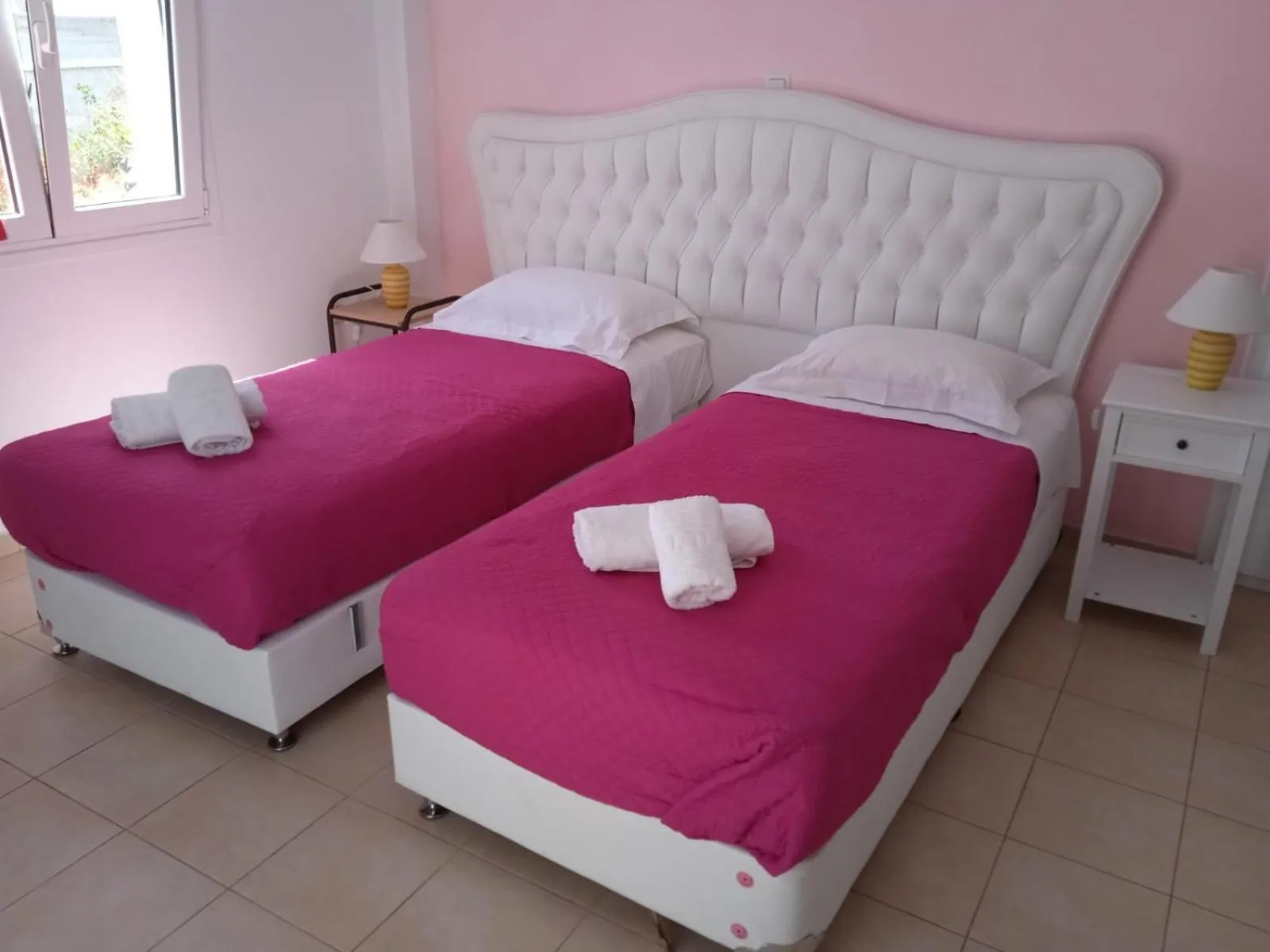Bed in Pension Ptolemeos