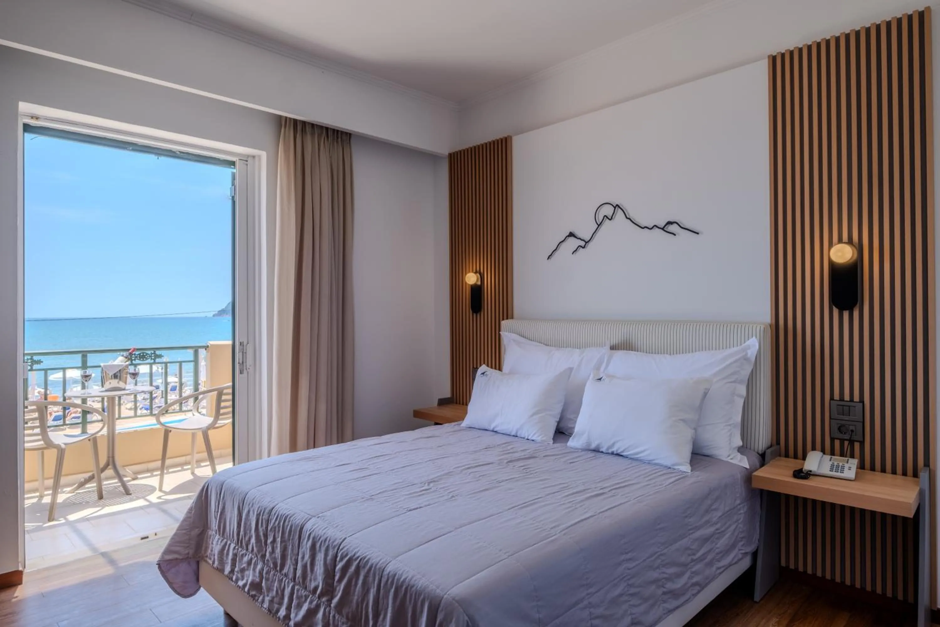 Bed in Mediterranean Beach Resort