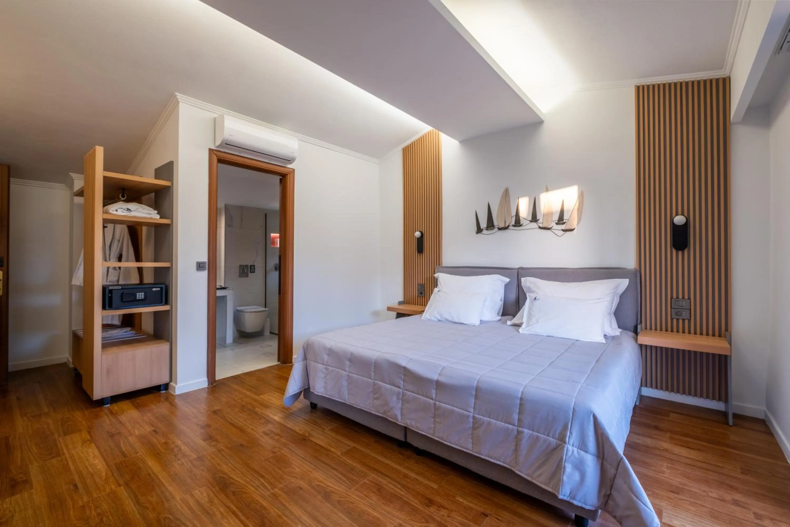 Bed in Mediterranean Beach Resort