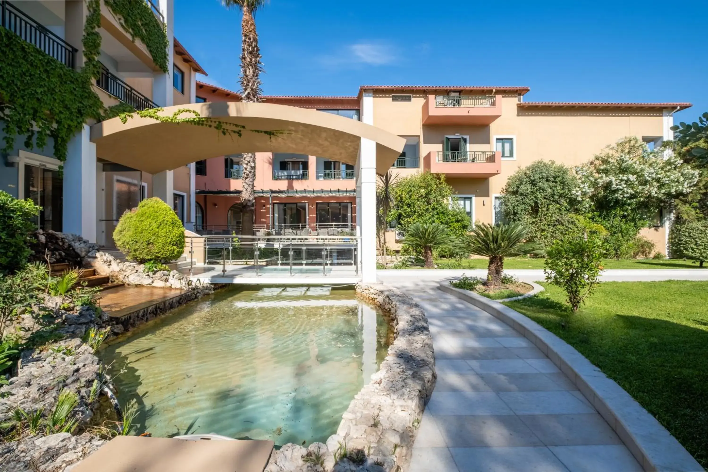 Facade/entrance in Mediterranean Beach Resort Facade/entrance in Mediterranean Beach Resort