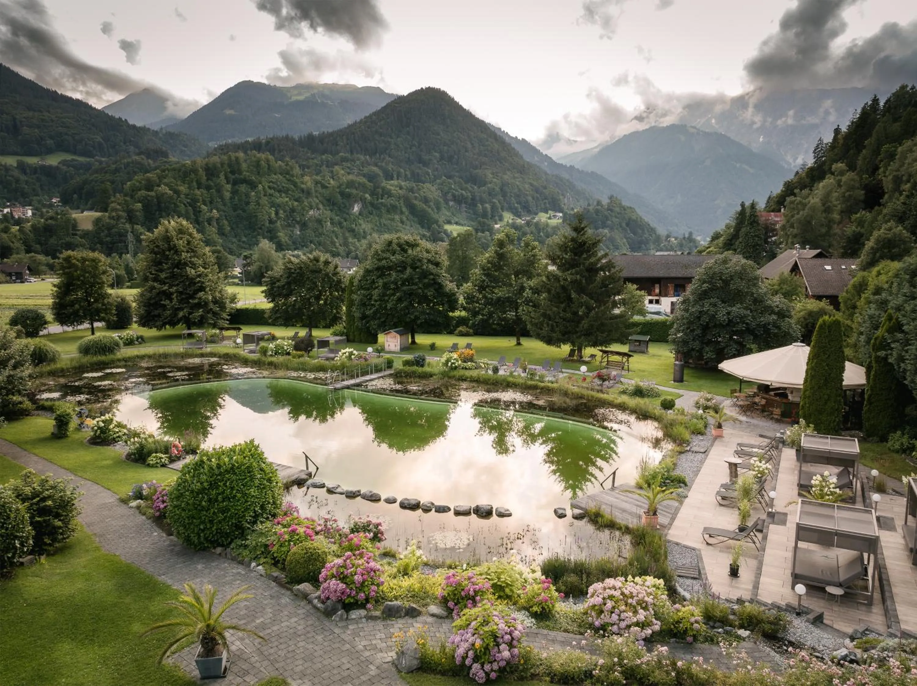 Garden in Hotel Vitalquelle Montafon