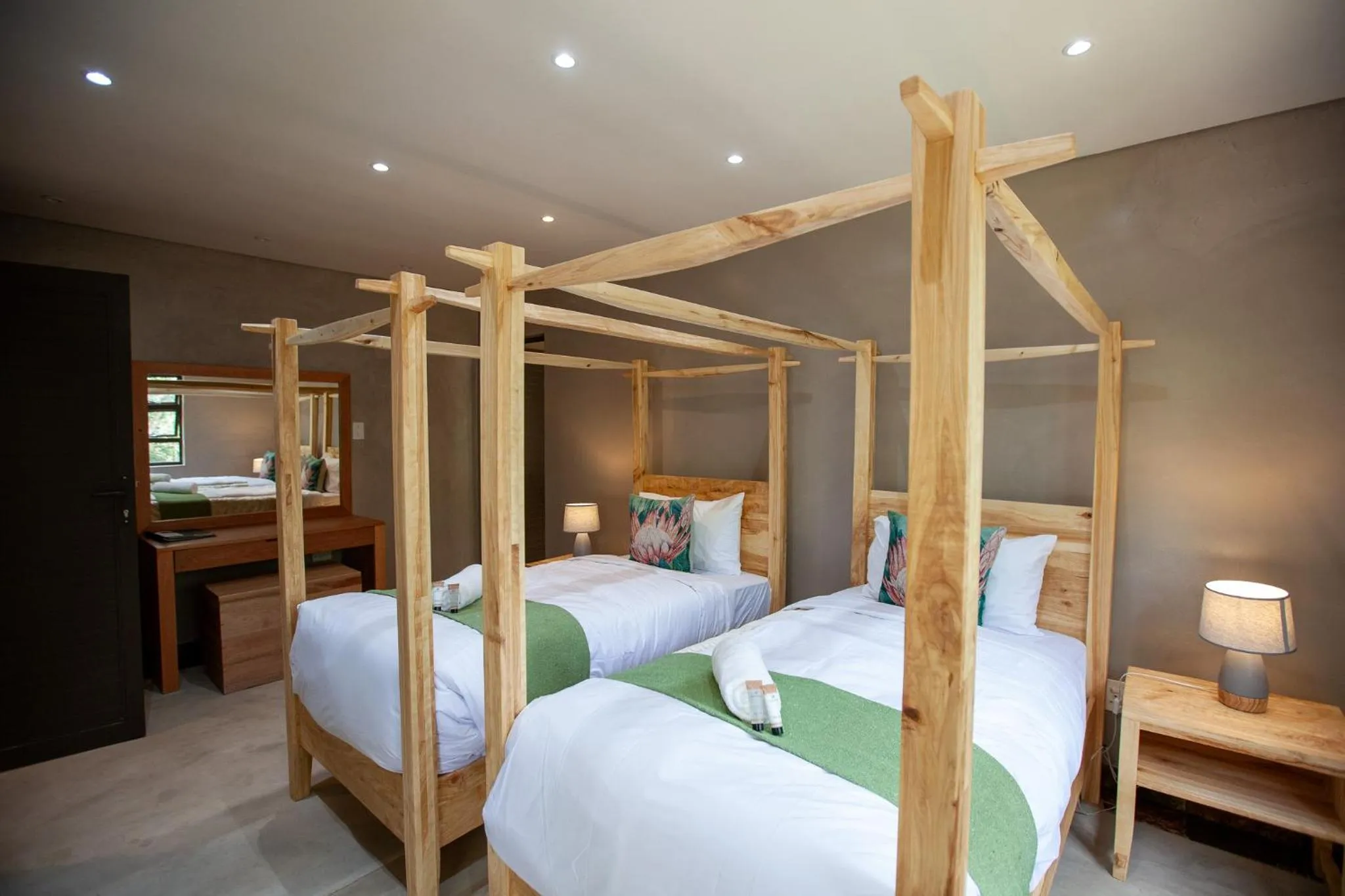 Bed in Kruger Adventure Lodge