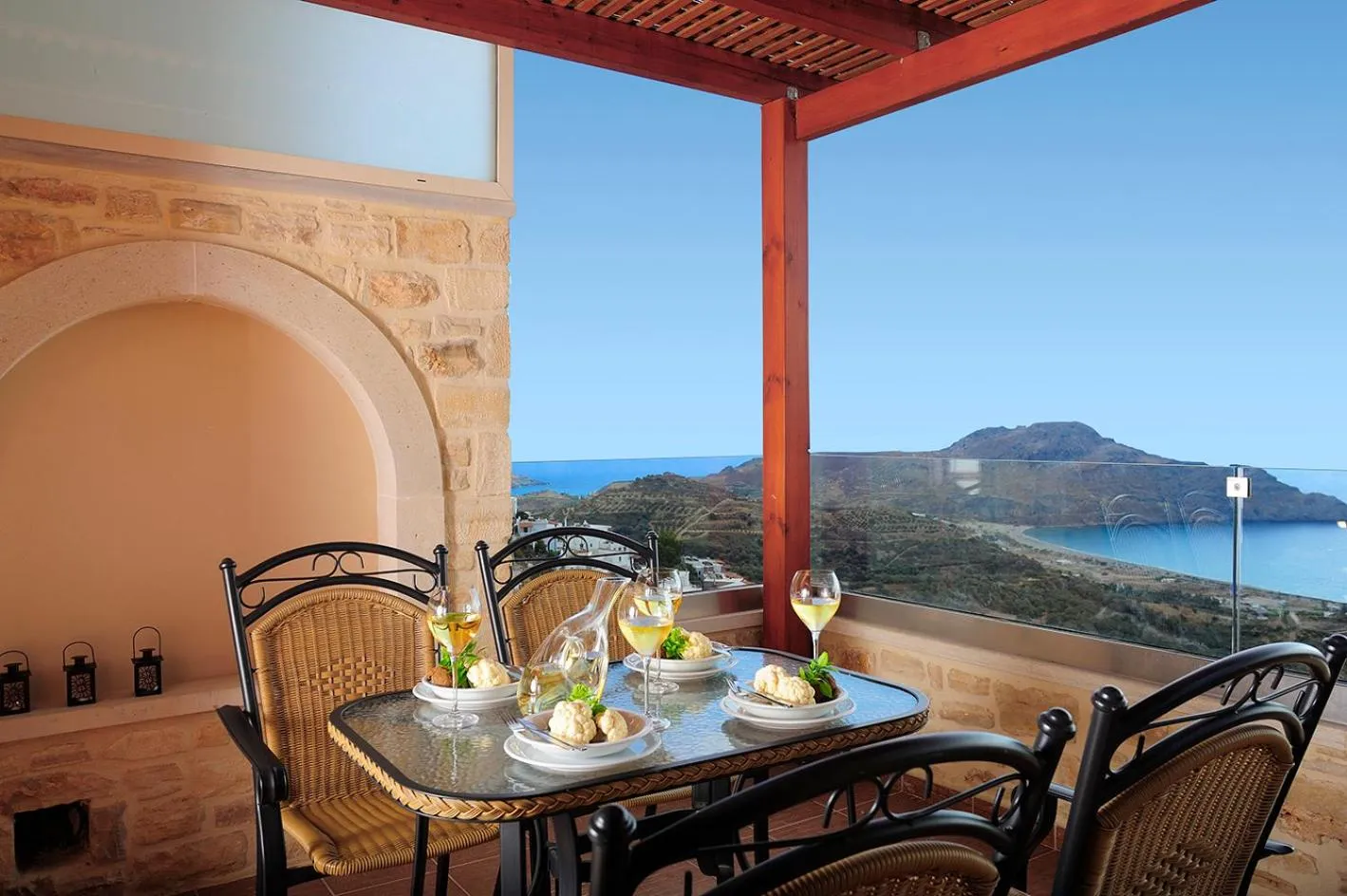 Balcony/Terrace in Stefanos Village Hotel