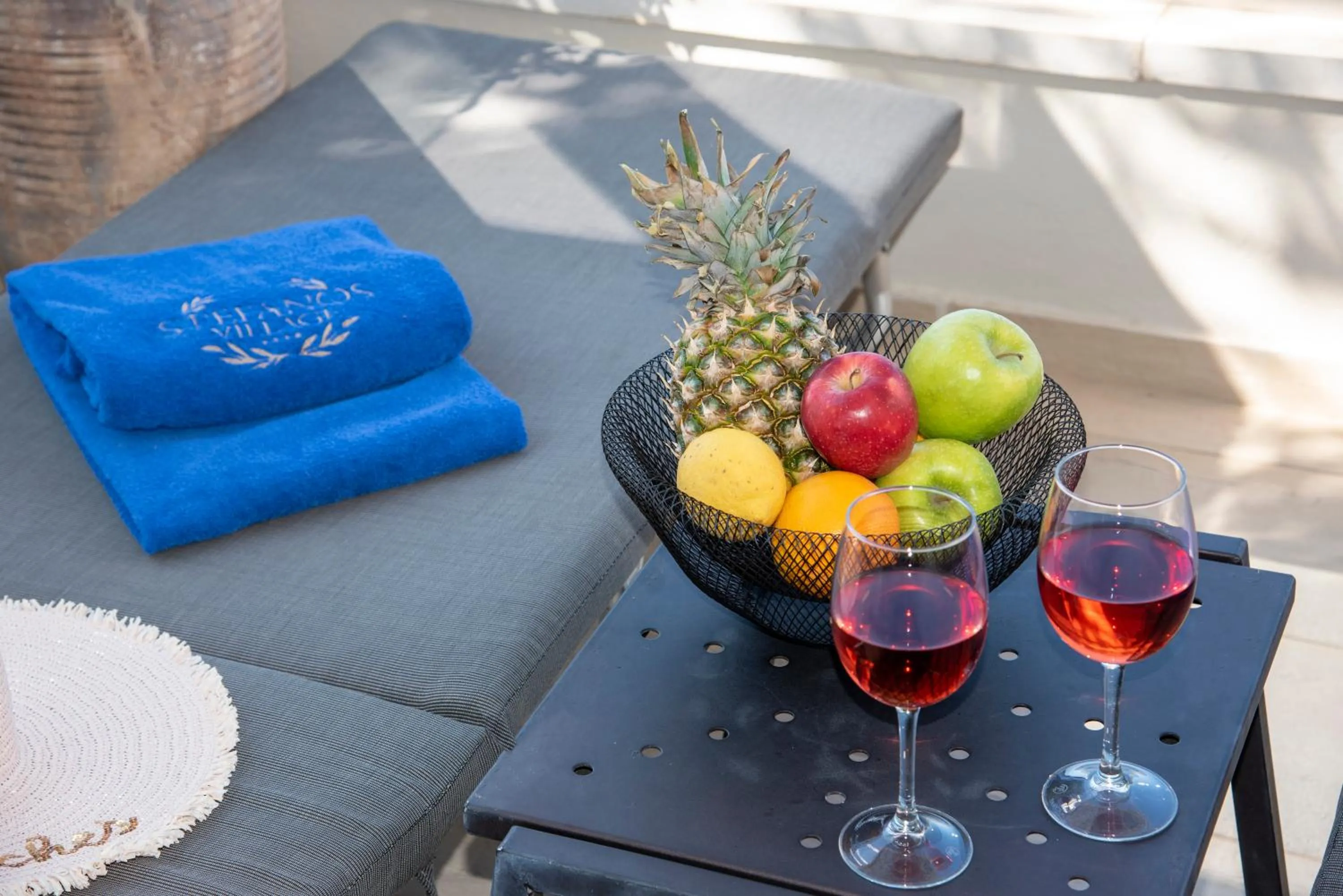Seating area in Stefanos Village Hotel