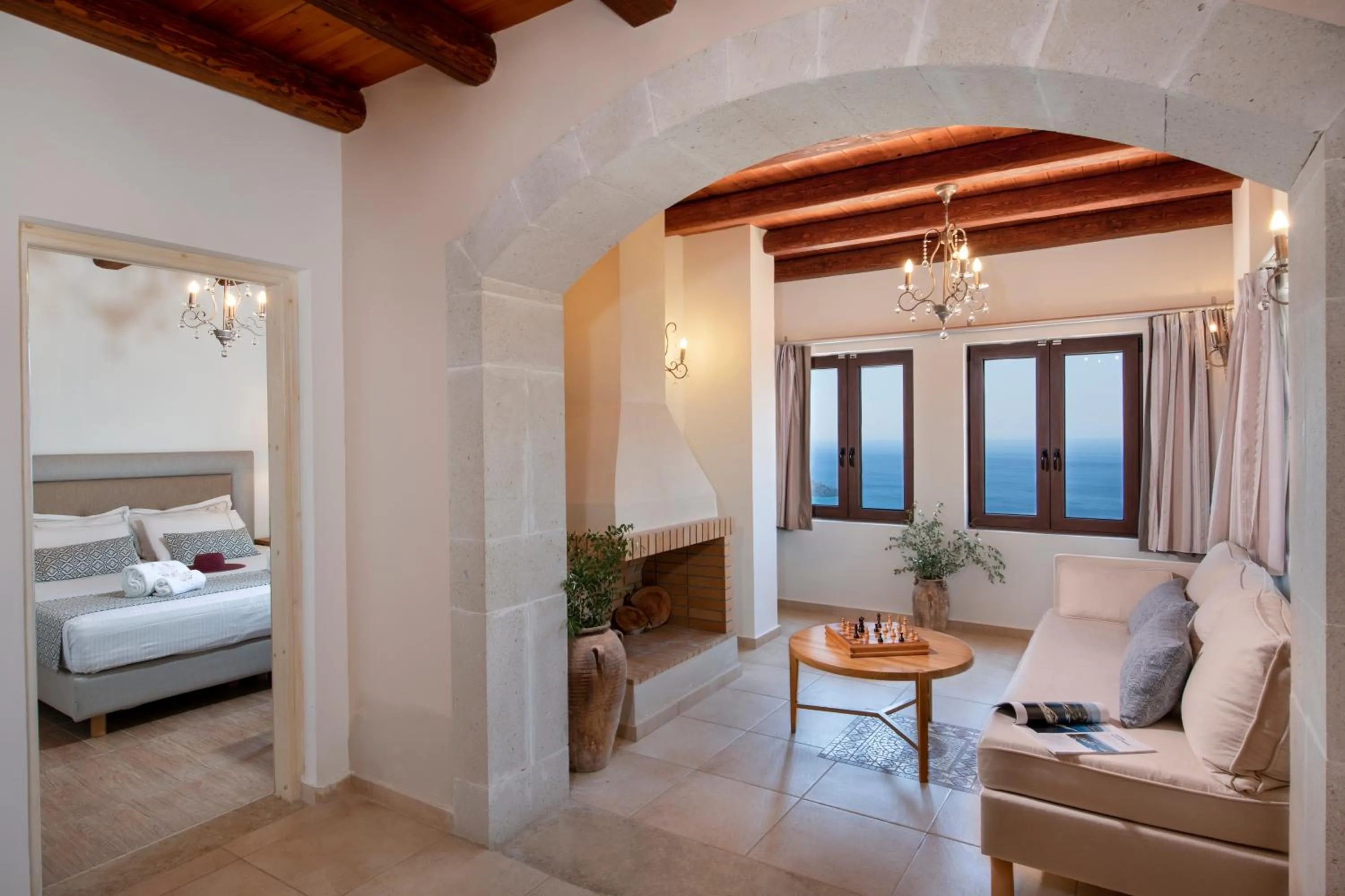 Photo of the whole room, Bed in Stefanos Village Hotel