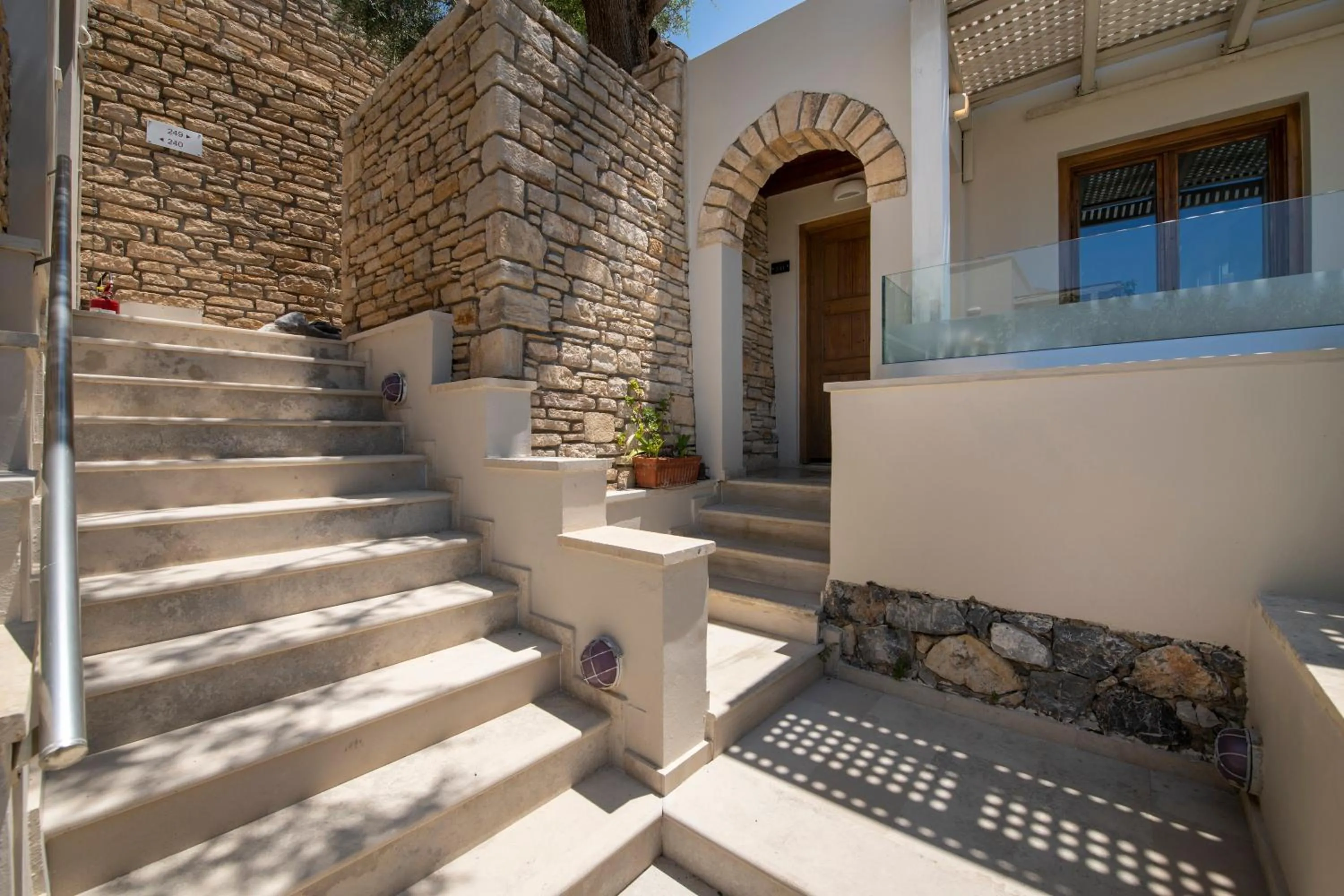 Patio in Stefanos Village Hotel