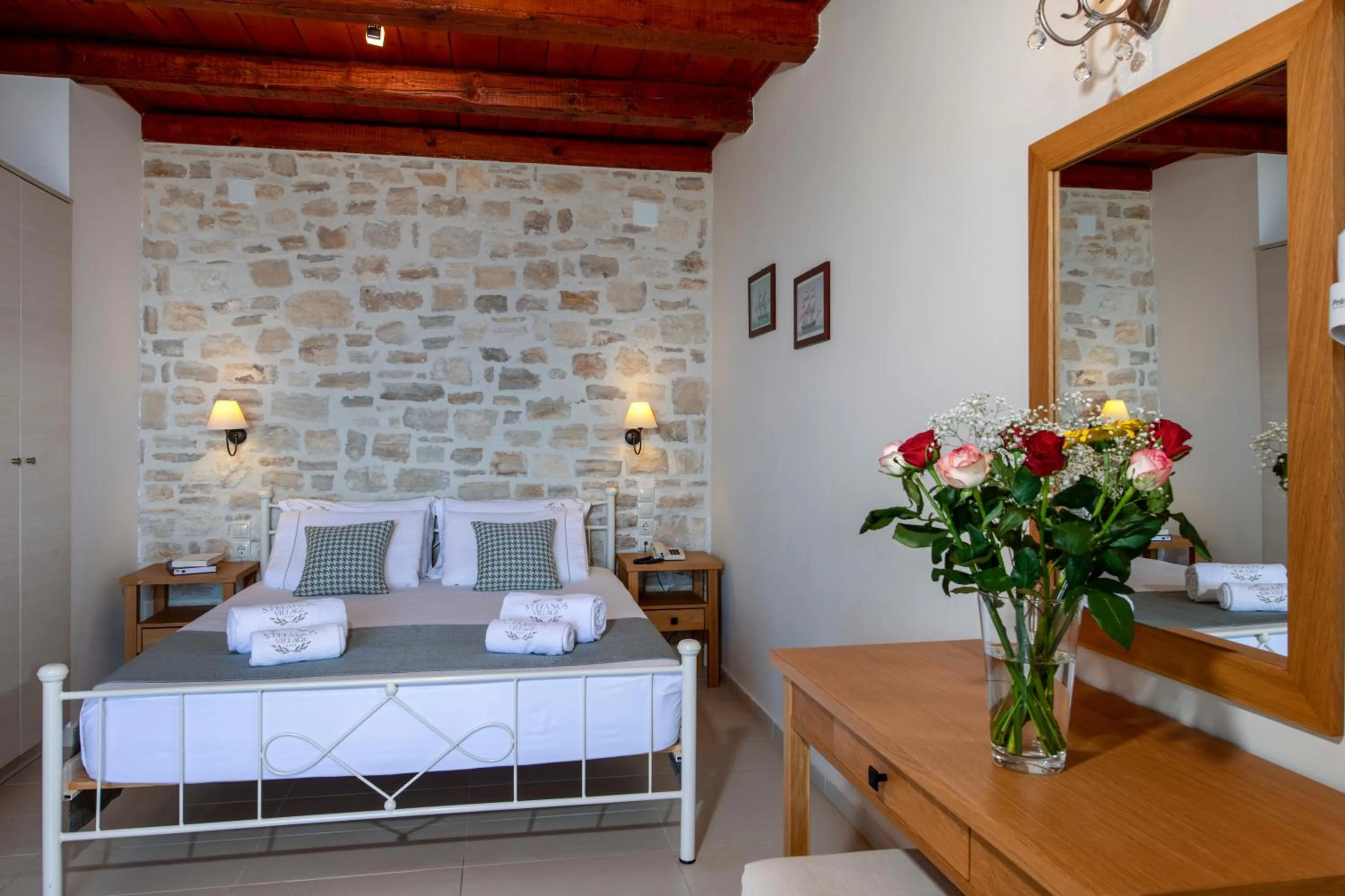 Bedroom, Bed in Stefanos Village Hotel