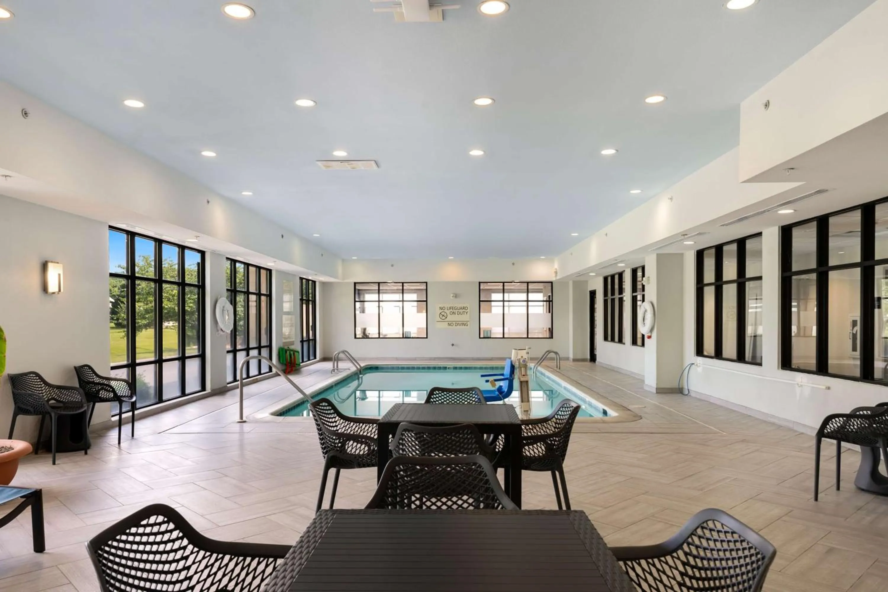 Pool view in Hampton Inn Milford