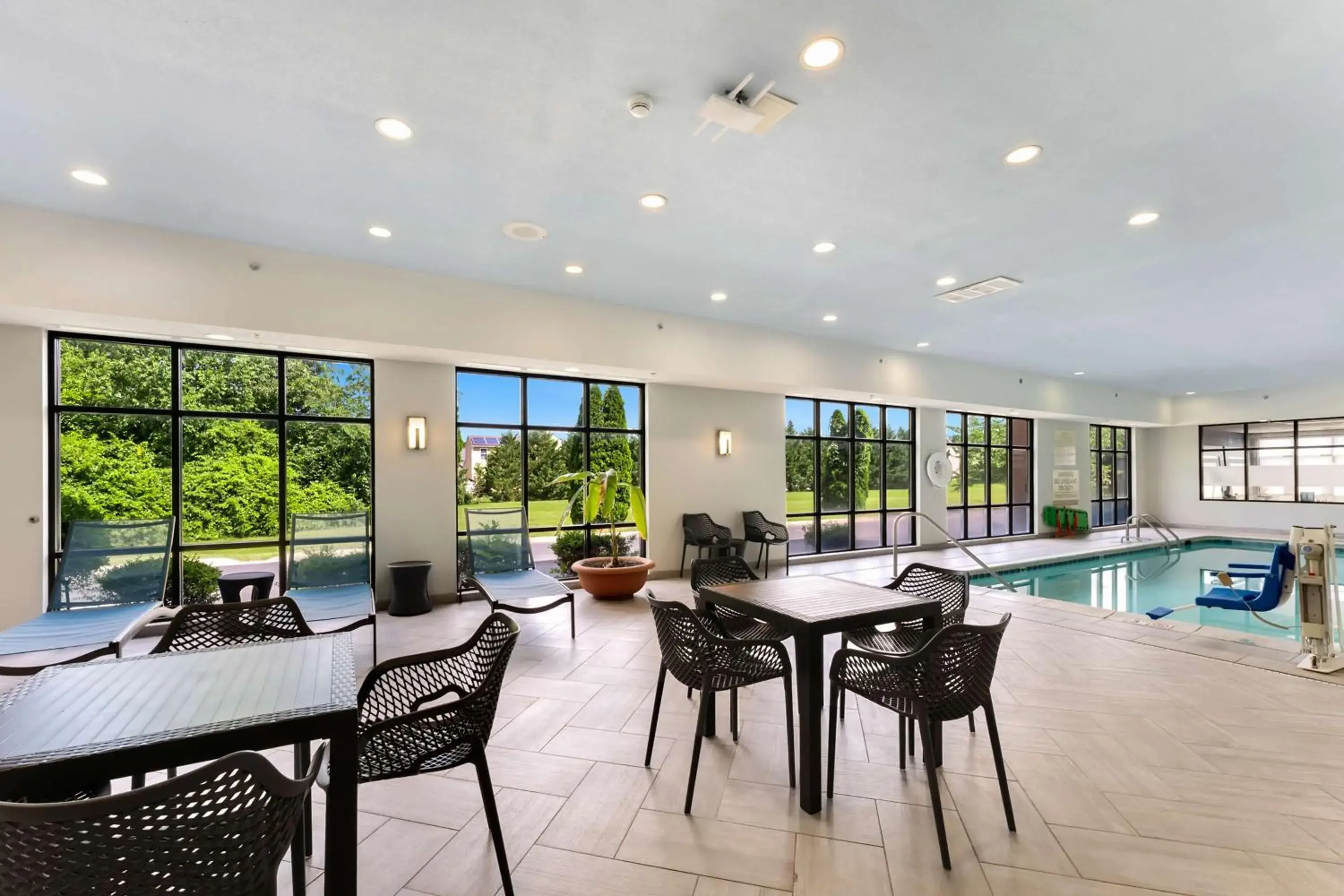 Pool view in Hampton Inn Milford Pool view in Hampton Inn Milford