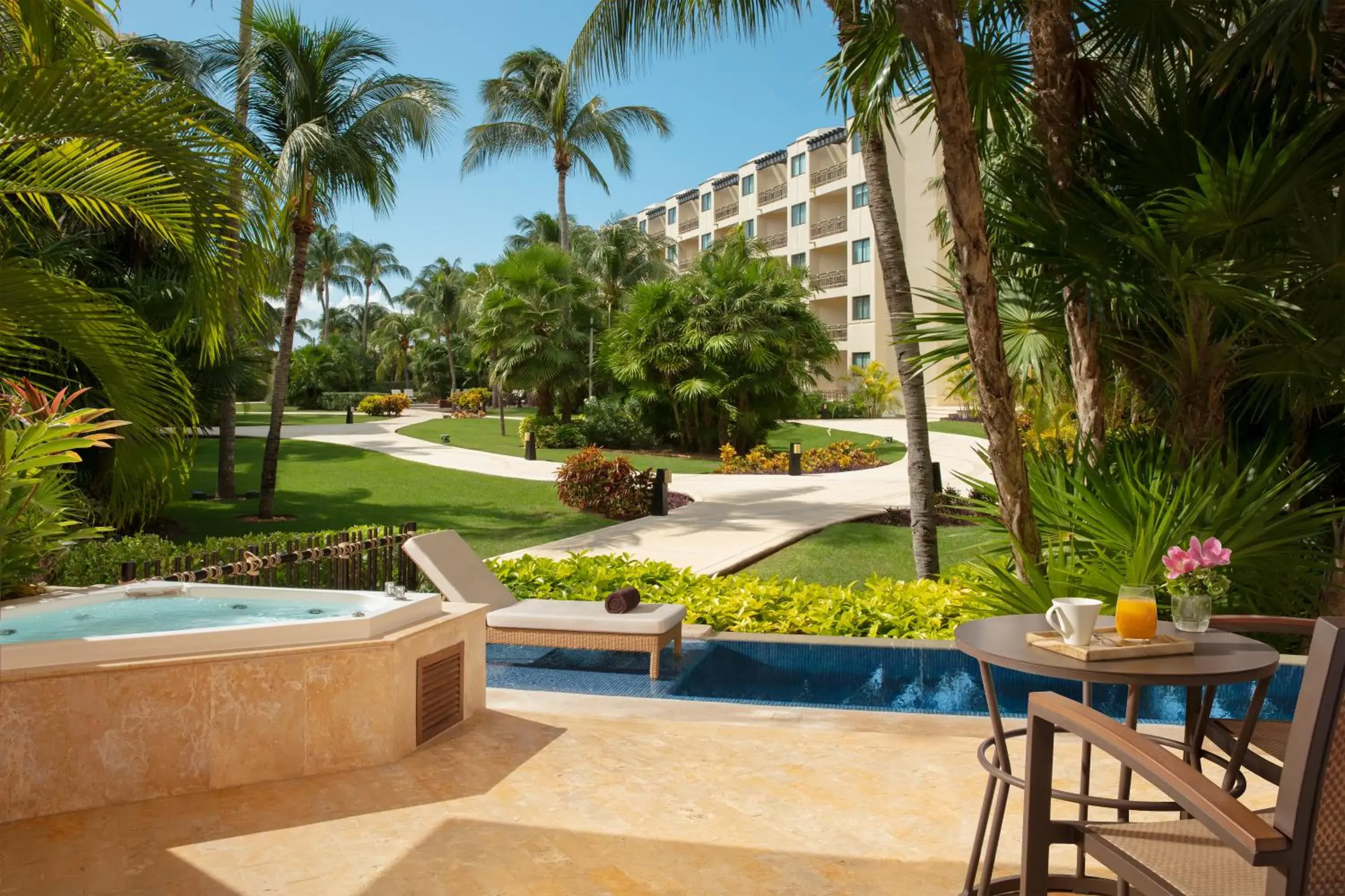 Garden view in Dreams Riviera Cancun Resort & Spa - All Inclusive Garden view in Dreams Riviera Cancun Resort & Spa - All Inclusive