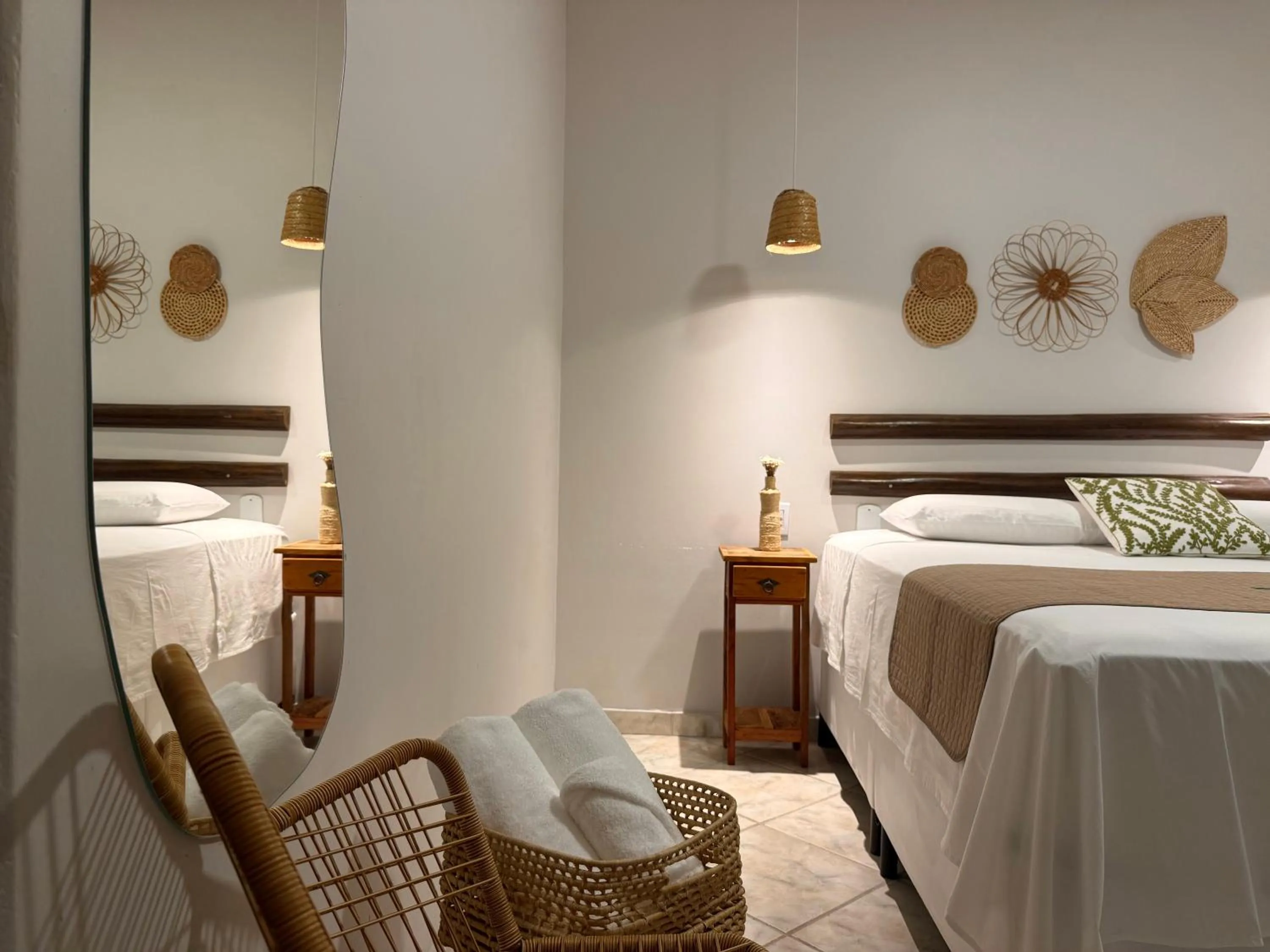 Bed in Pousada Encantos de Arraial