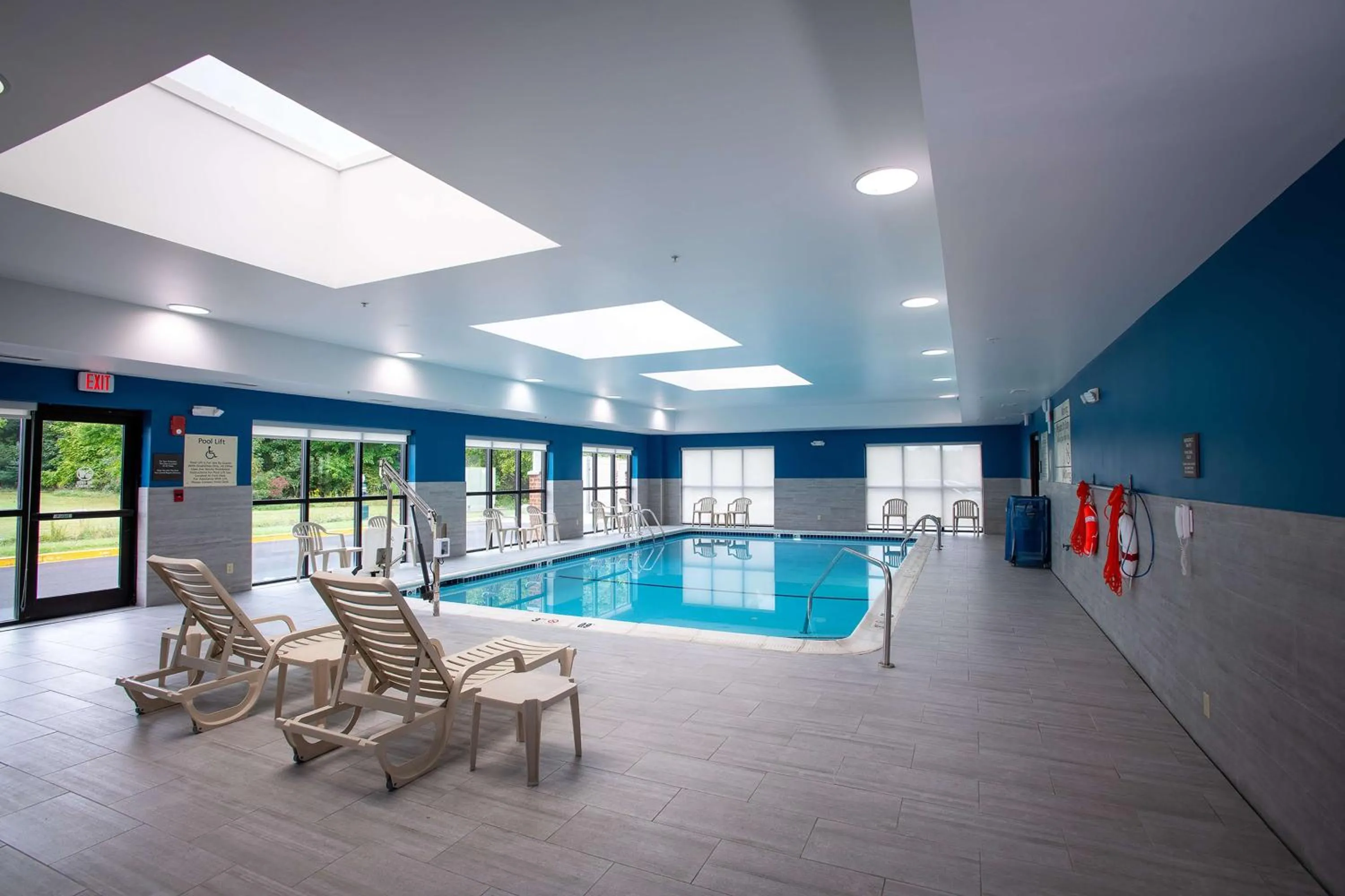 Pool view in Hampton Inn Seaford