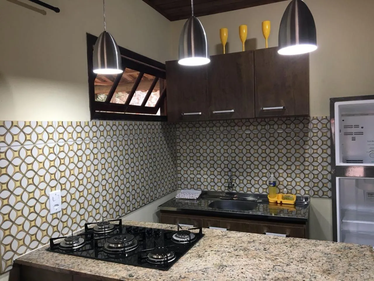 Kitchen or kitchenette in Hotel Praia Do Rosa