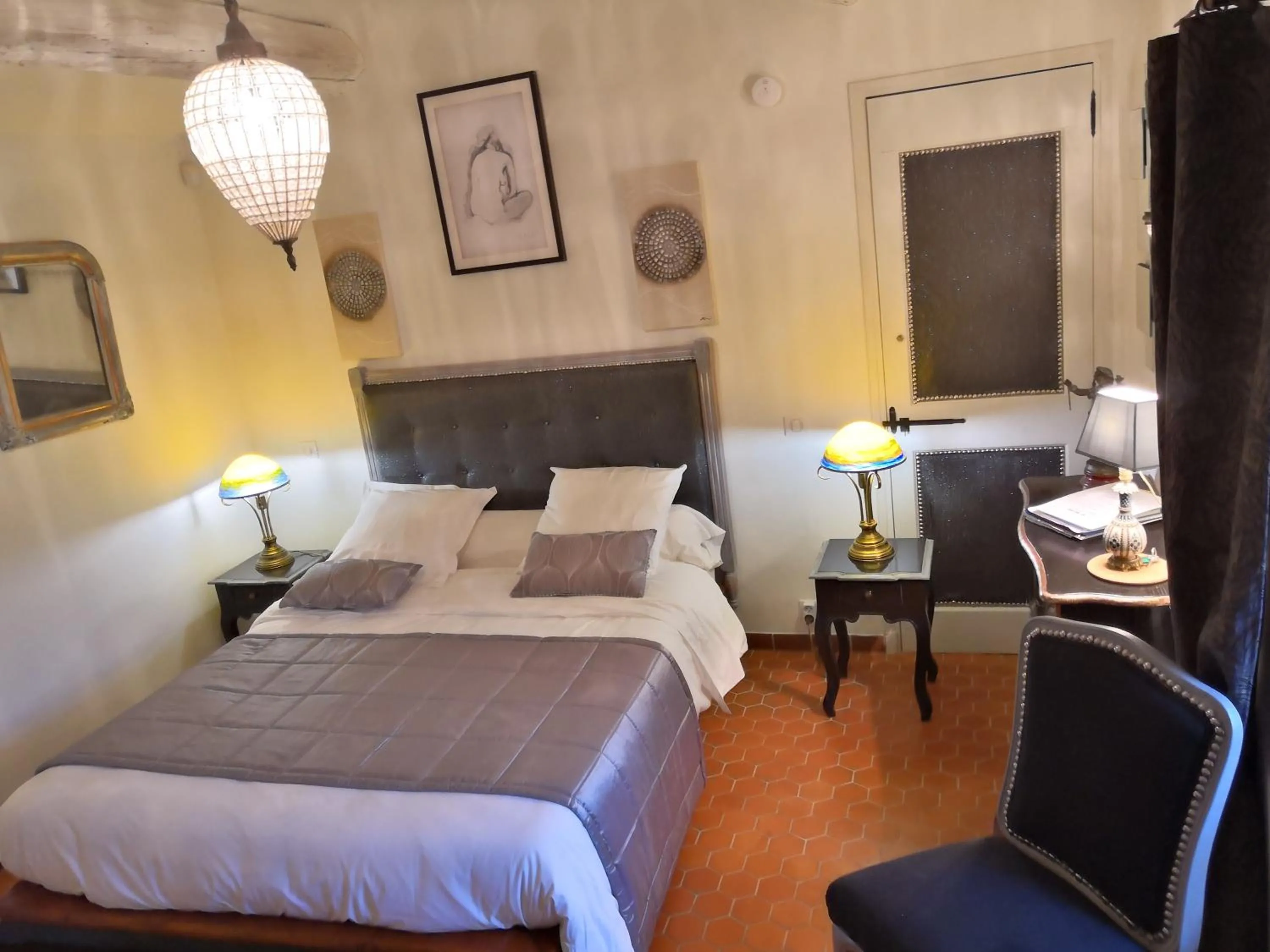Bed in Chambre d'hôtes du Mas de Longuefeuille