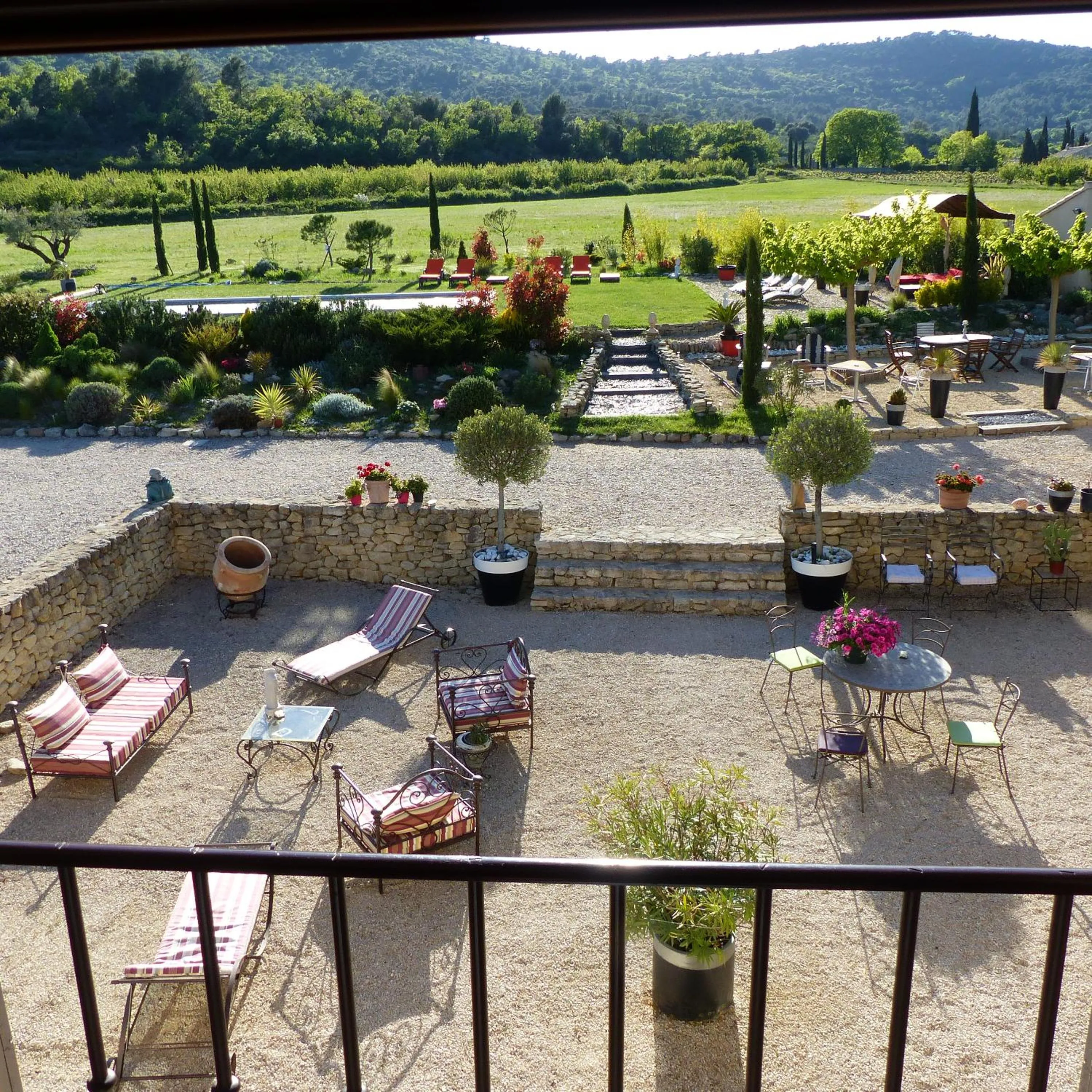 Patio in Chambre d'hôtes du Mas de Longuefeuille