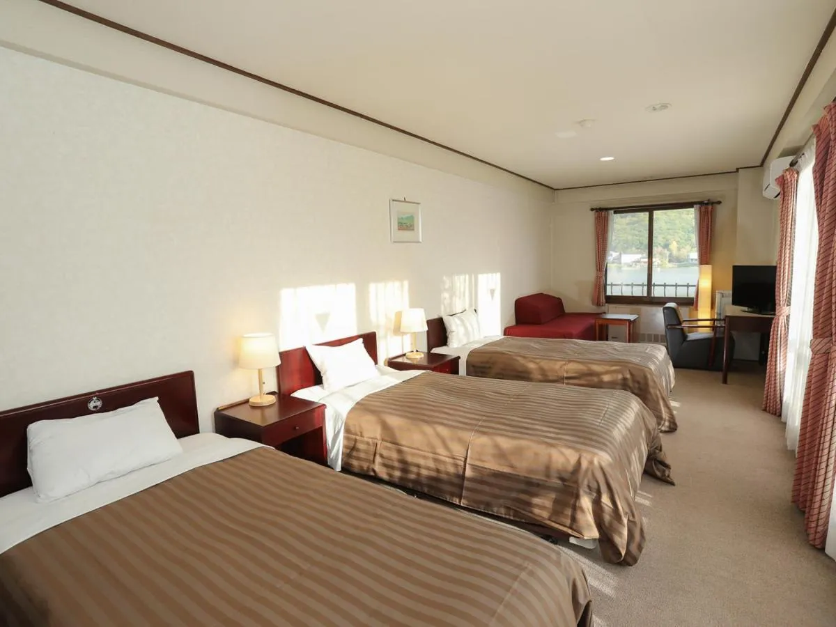 Bed in Shirakabako View Hotel