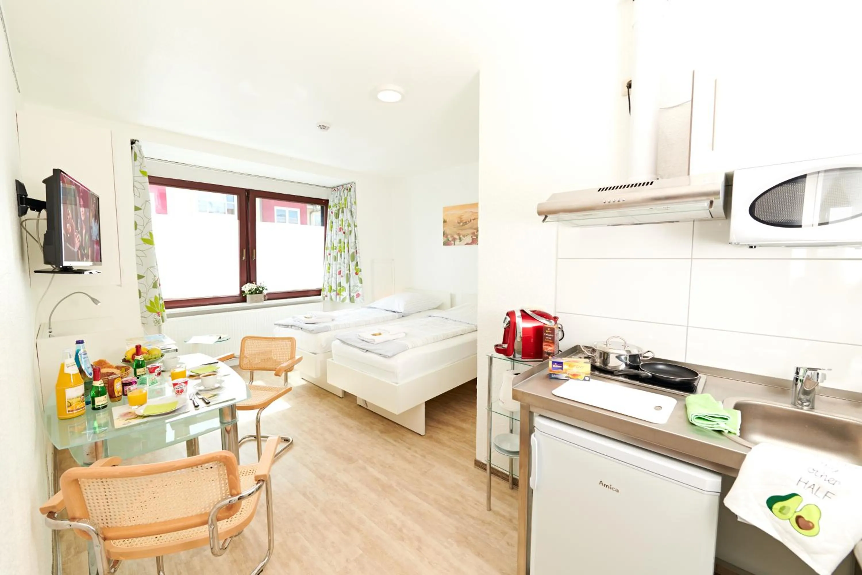 Kitchen or kitchenette in Aparthotel Marion Weber