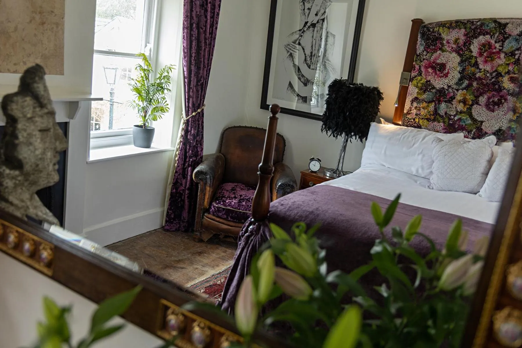 Bed in The Royal Oak Exmoor