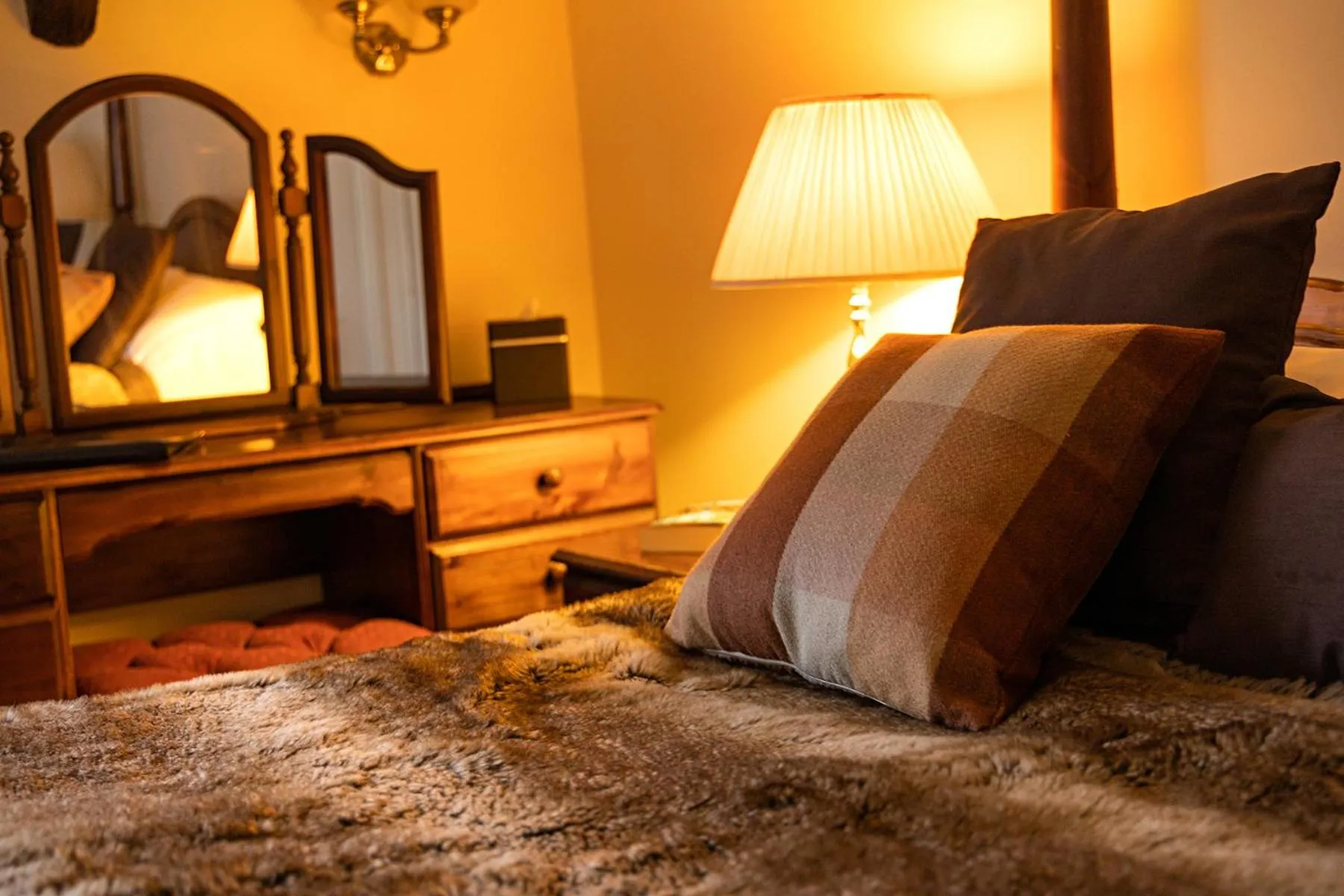 Bed in The Royal Oak Exmoor