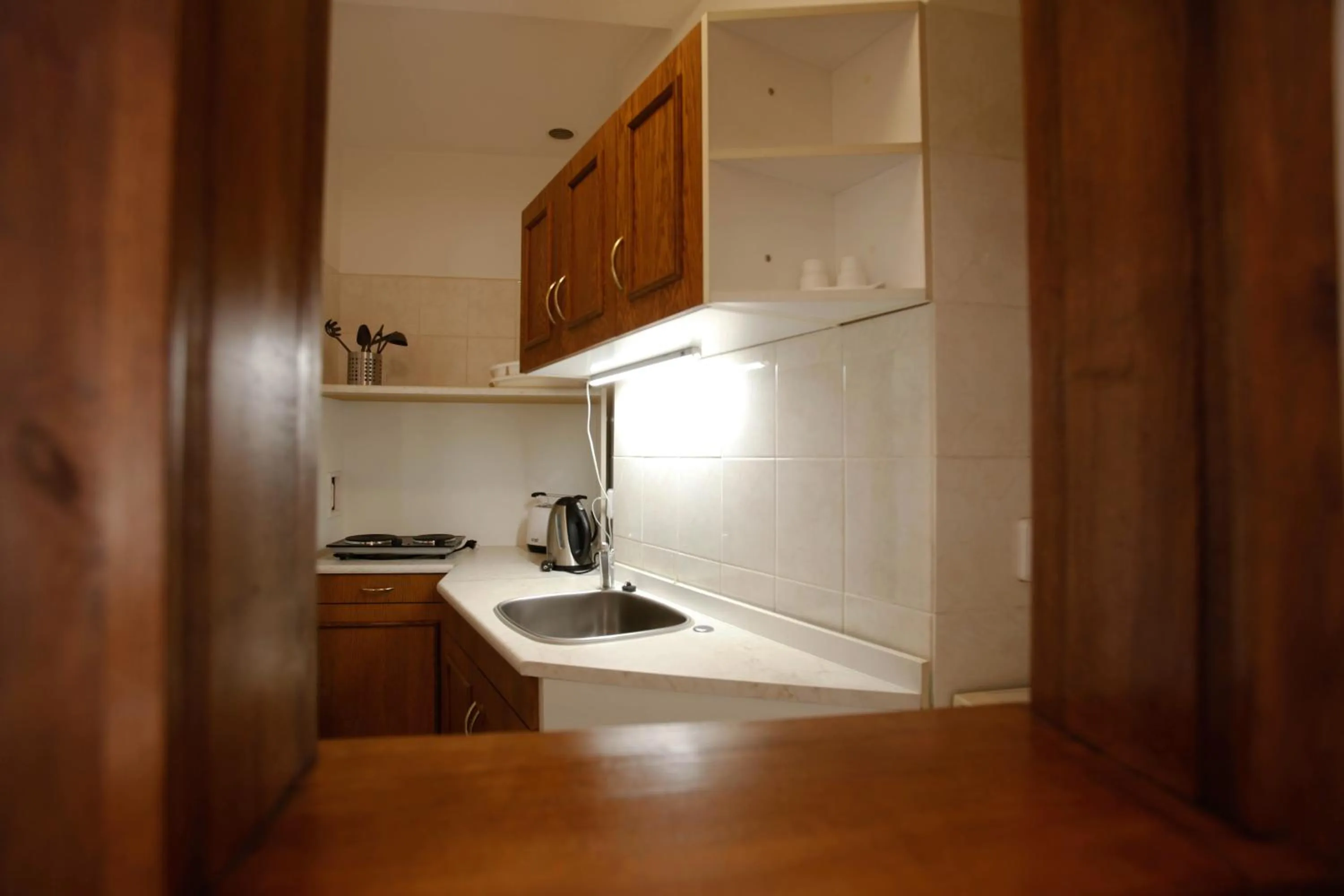 Kitchen or kitchenette in Hotel Paradies