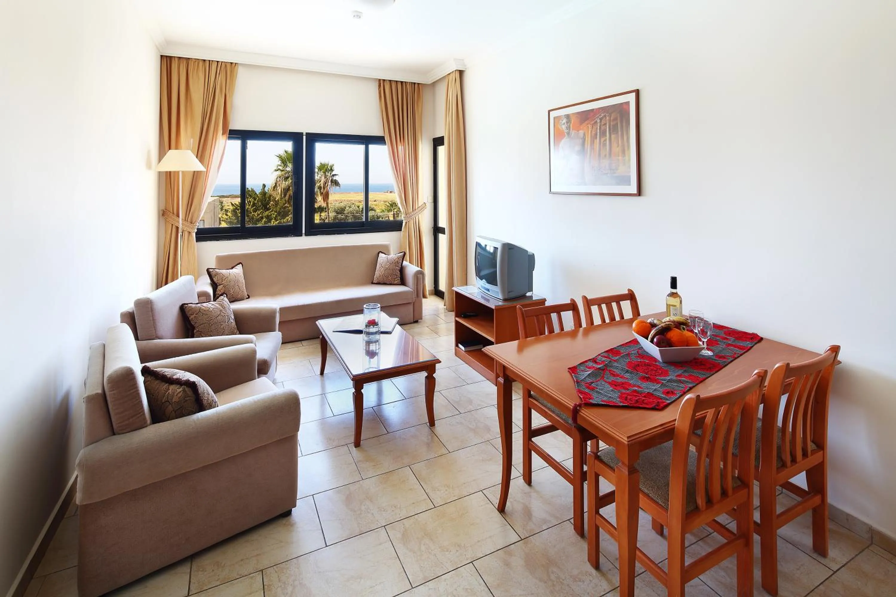 Living room in Panareti Coral Bay Villas