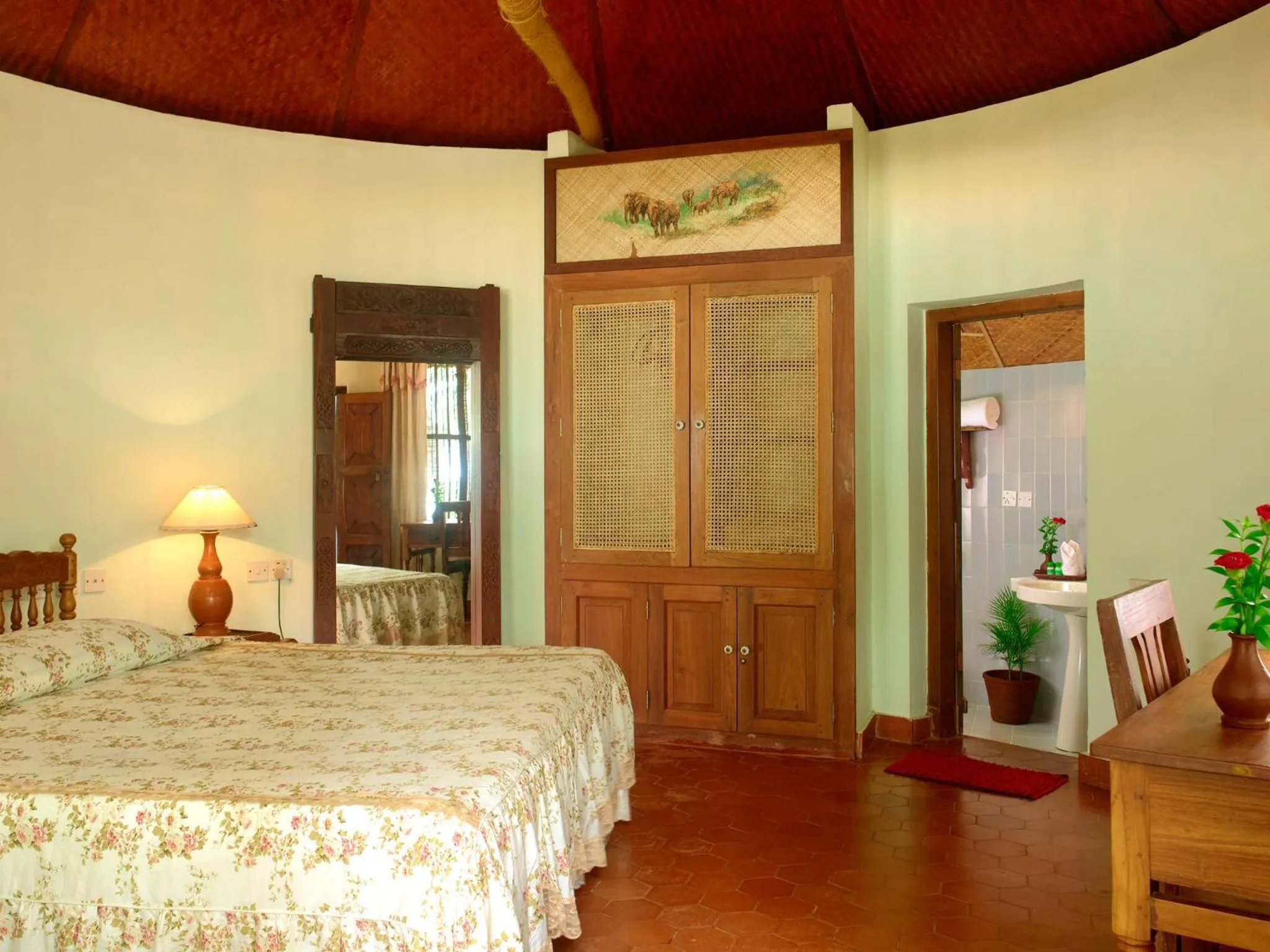 Bed in Soma Manaltheeram Ayurveda BeachVillage