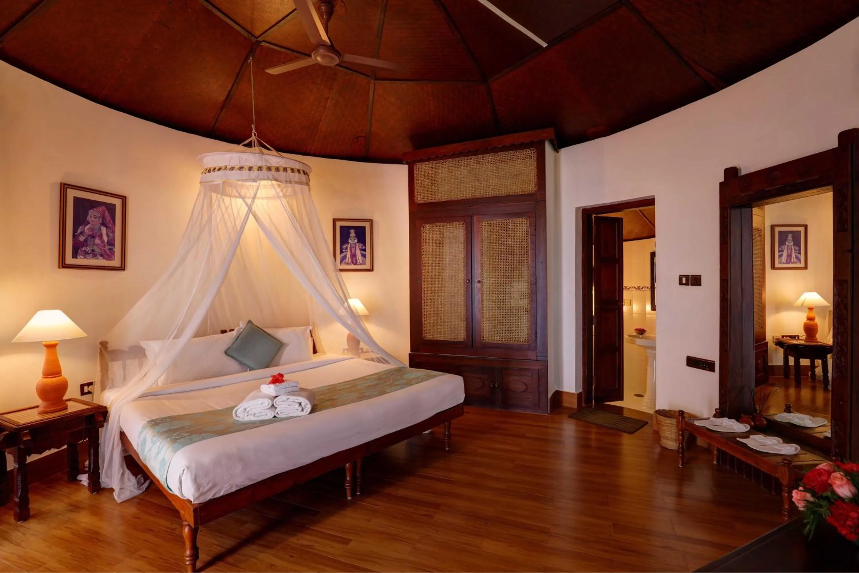 Bedroom, Bed in Soma Manaltheeram Ayurveda BeachVillage