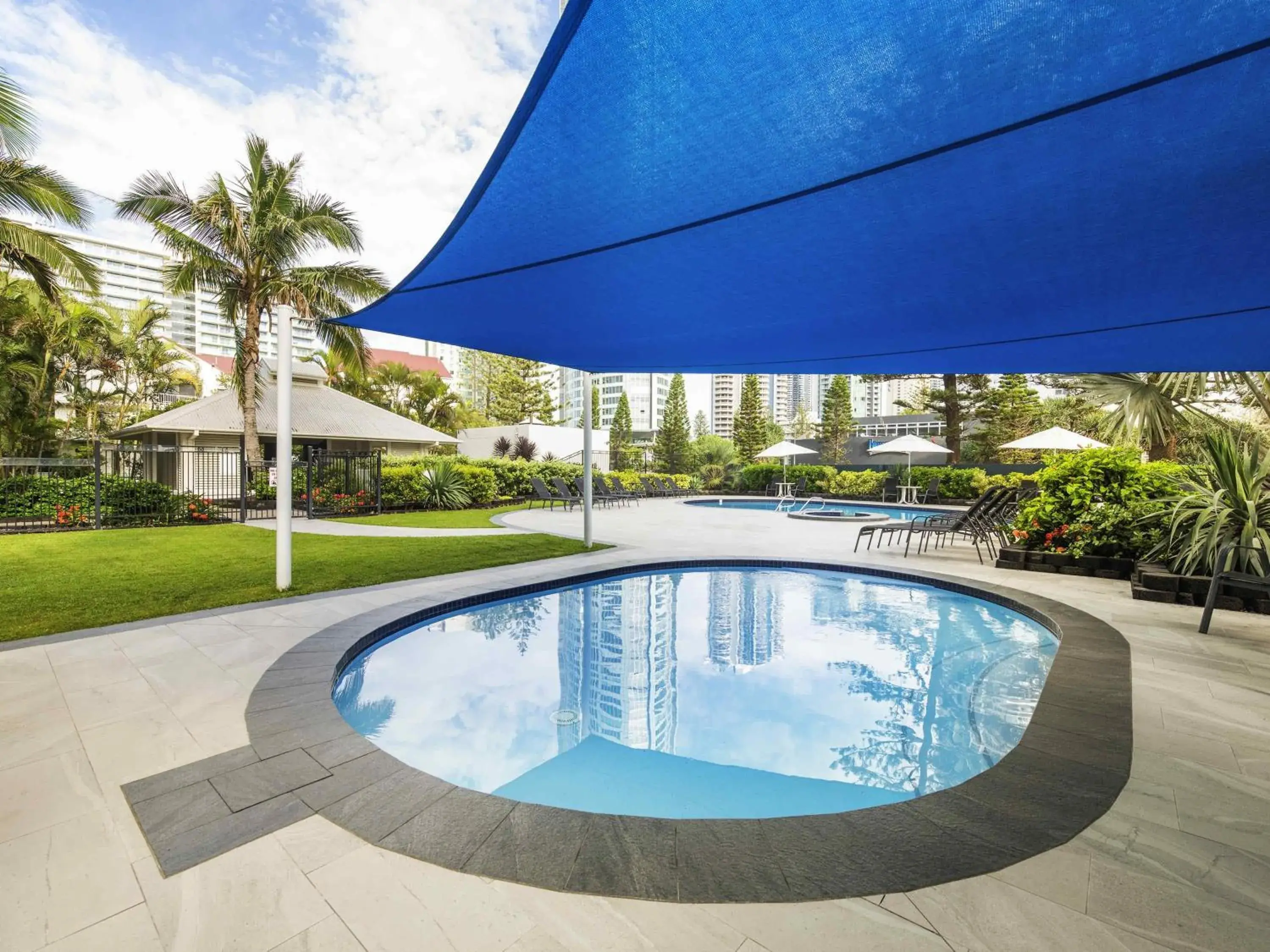 Pool view in BreakFree Longbeach Resort Pool view in BreakFree Longbeach Resort