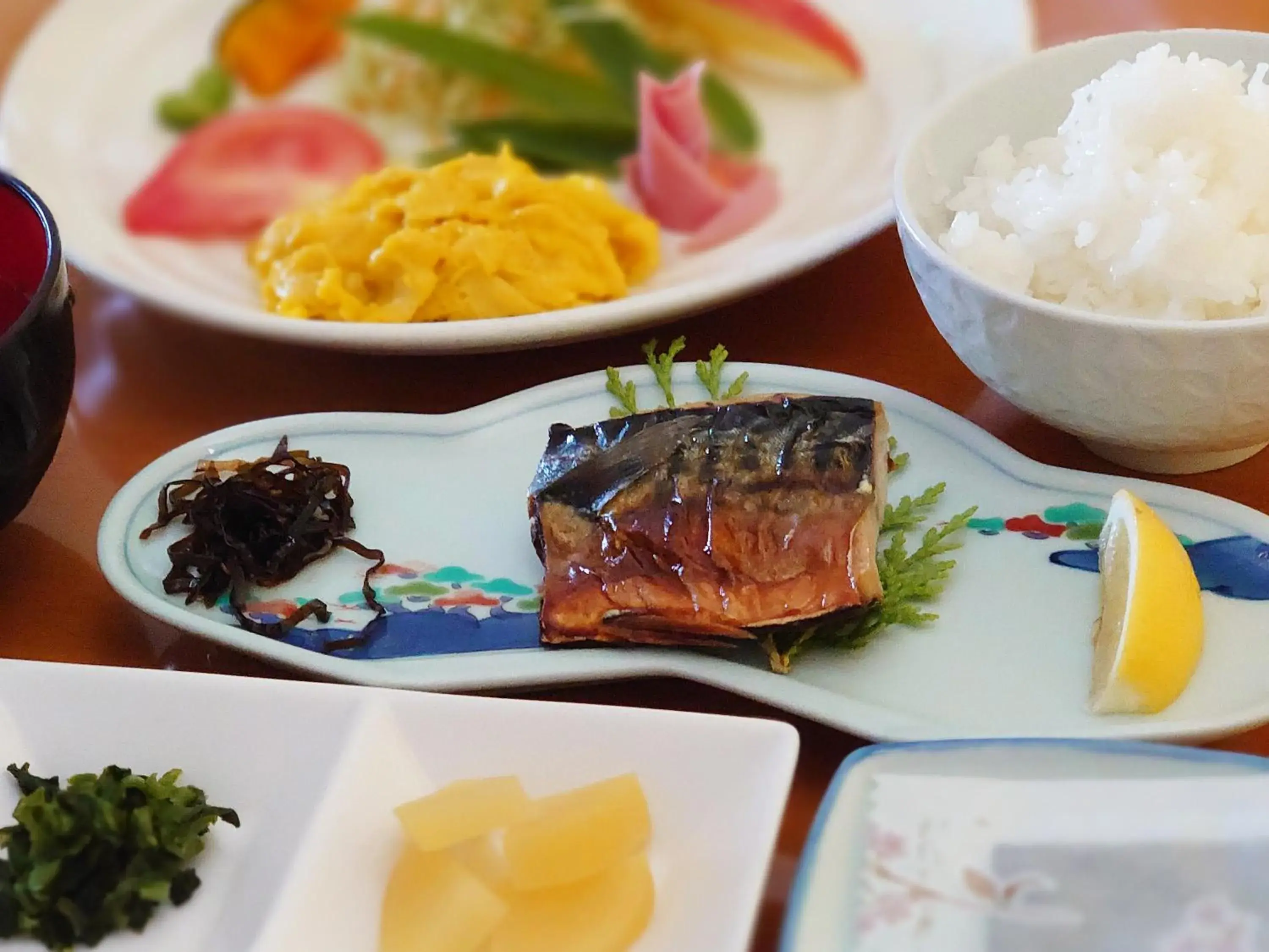 Asian breakfast in Yufuin Onsen Hasuwa Inn Asian breakfast in Yufuin Onsen Hasuwa Inn