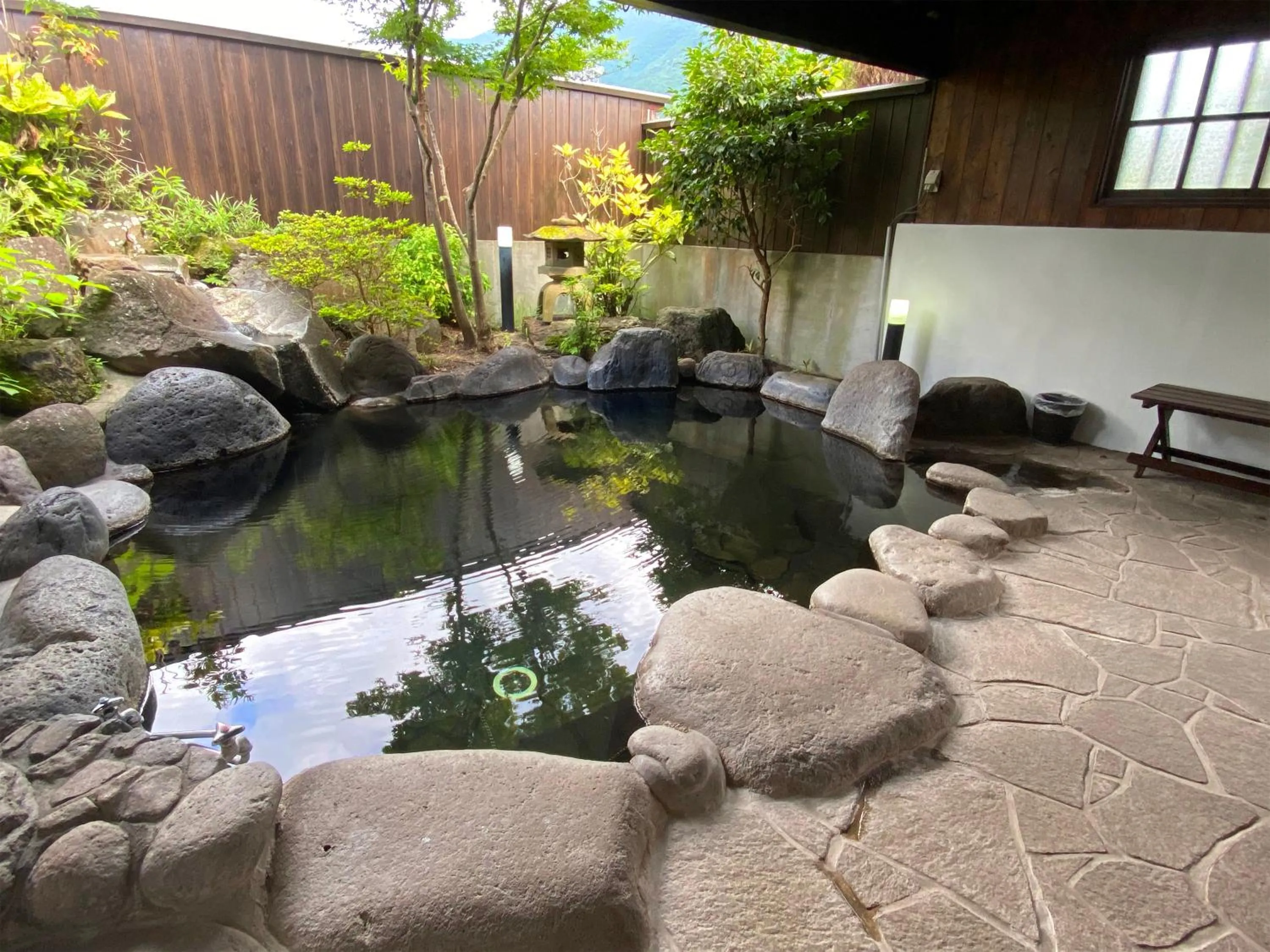 Open Air Bath in Yufuin Onsen Hasuwa Inn