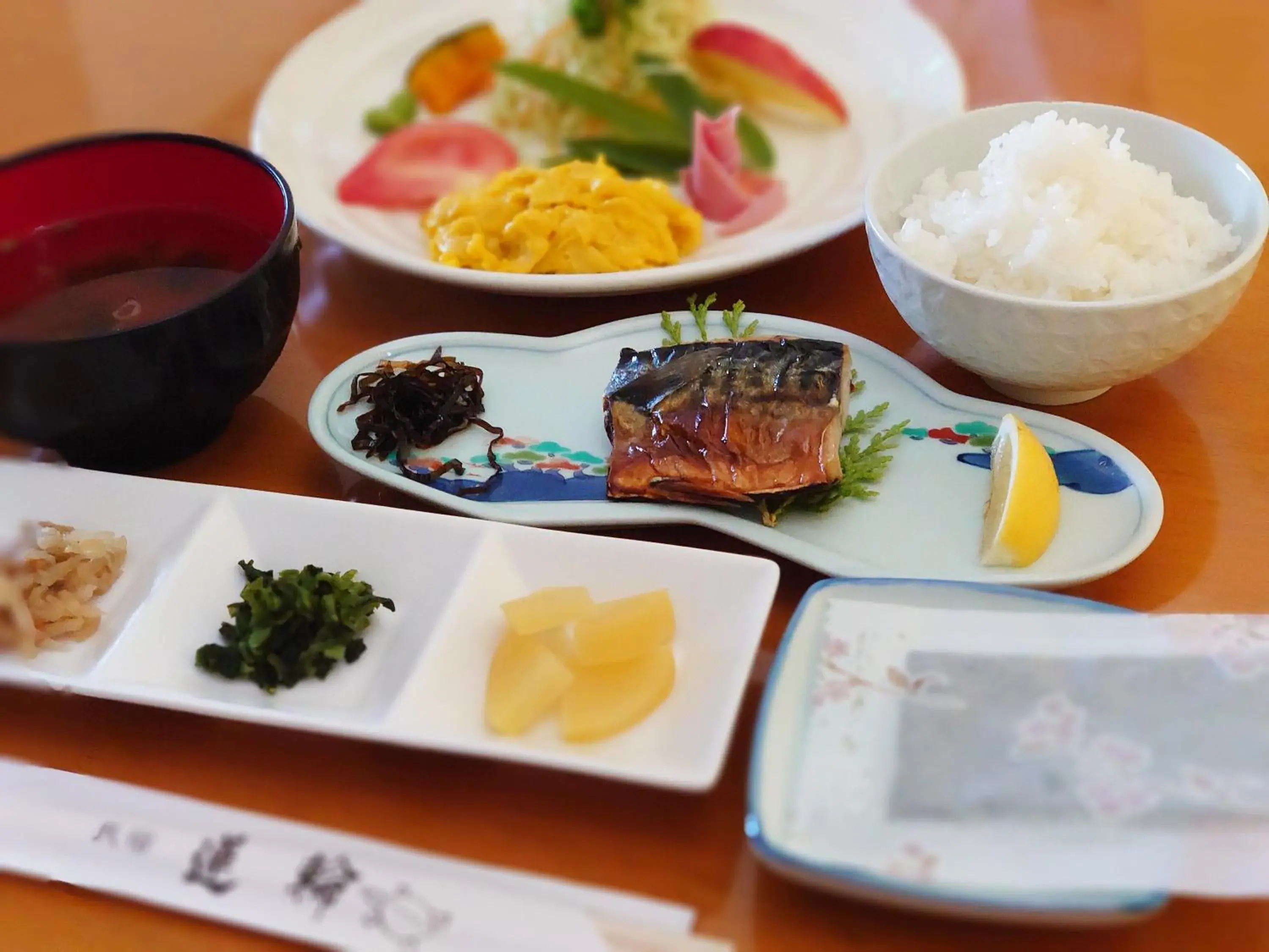 Asian breakfast in Yufuin Onsen Hasuwa Inn Asian breakfast in Yufuin Onsen Hasuwa Inn